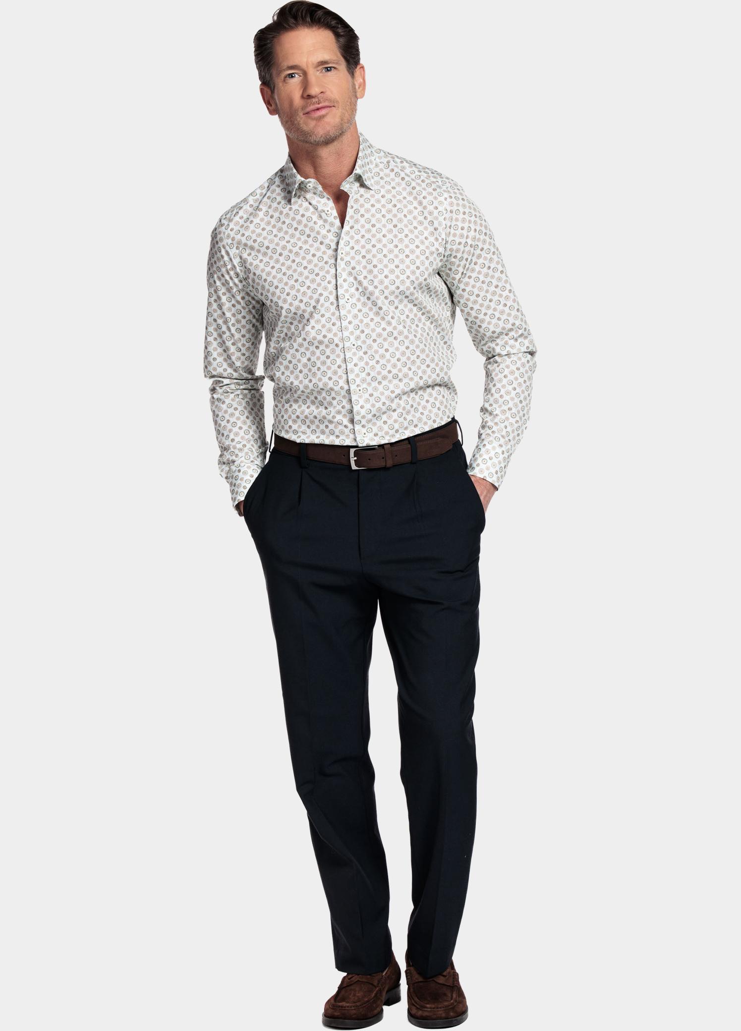 Giordano Overhemd heren Groen Belmonte Long Sleeve Button U 617867/70