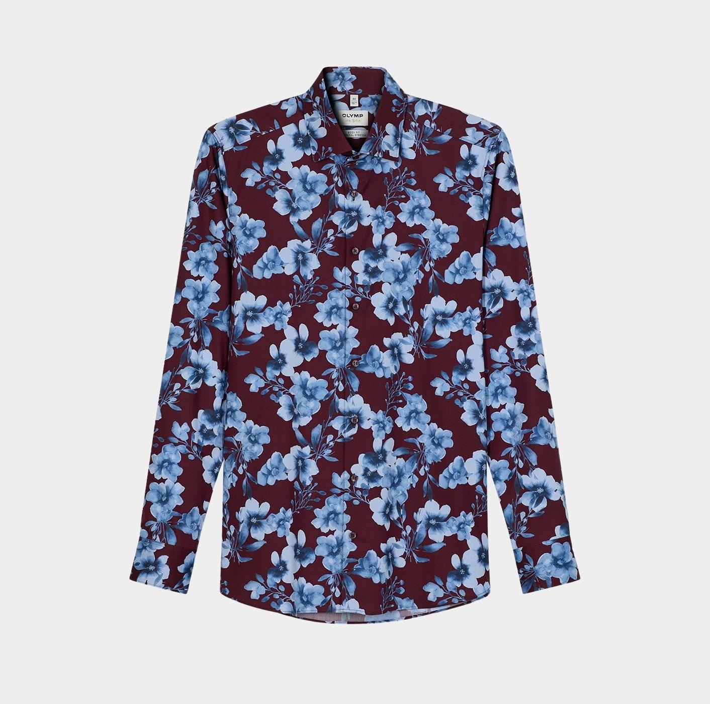 Olymp Business hemd lange mouw Rood Level Five 207684/37