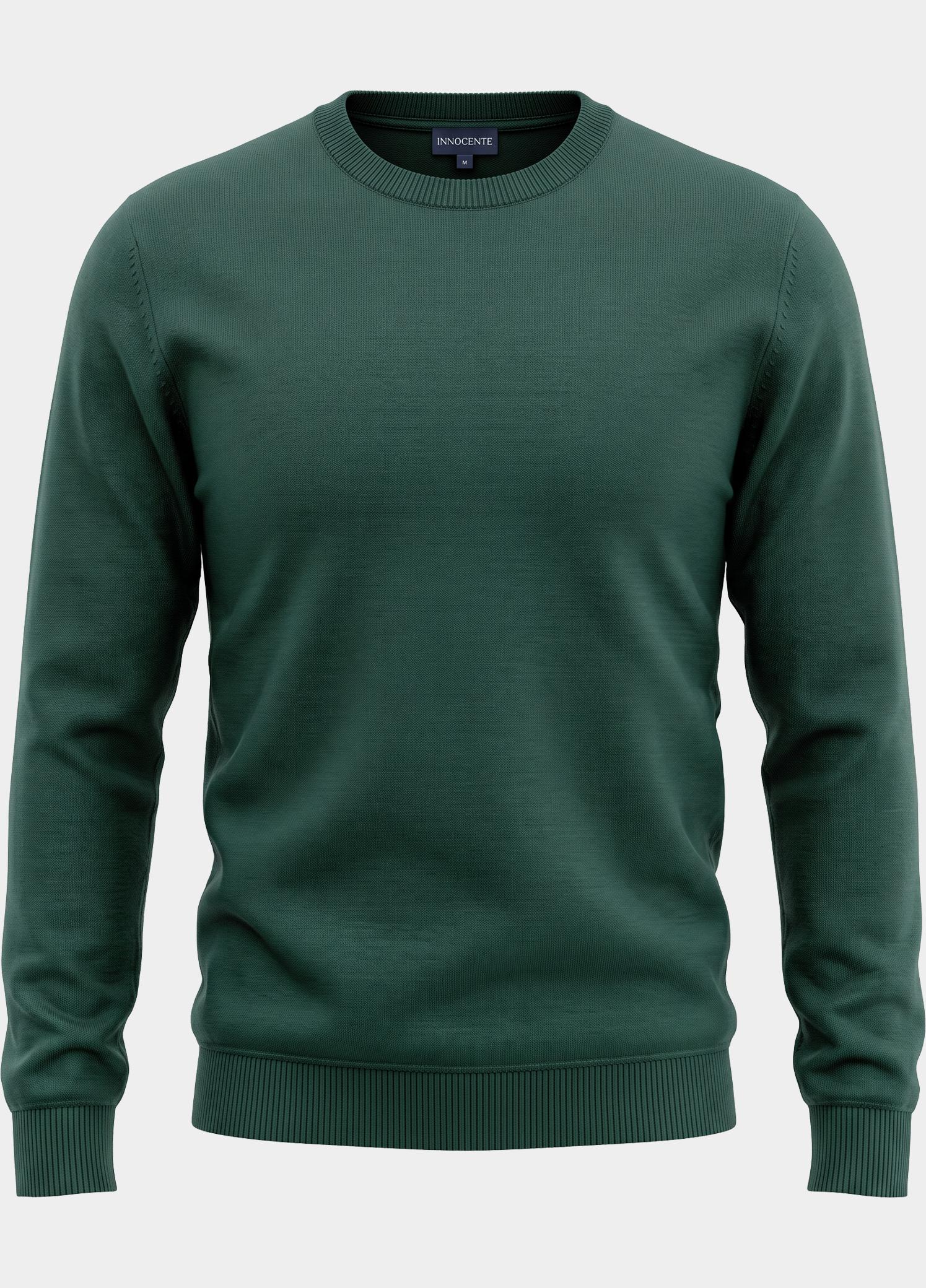 Bos Pullover heren Groen O-hals 262/8142 - D.Green