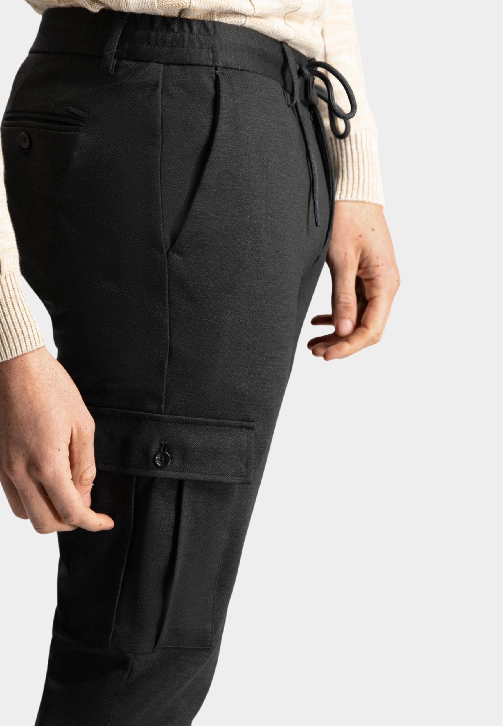 Dstrezzed Katoenen Broek Zwart Lancaster Cargo 501790/995