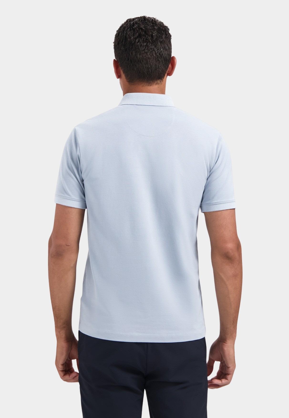 No Excess Polo korte mouw Blauw Polo Pique Garment Dyed N3801/138