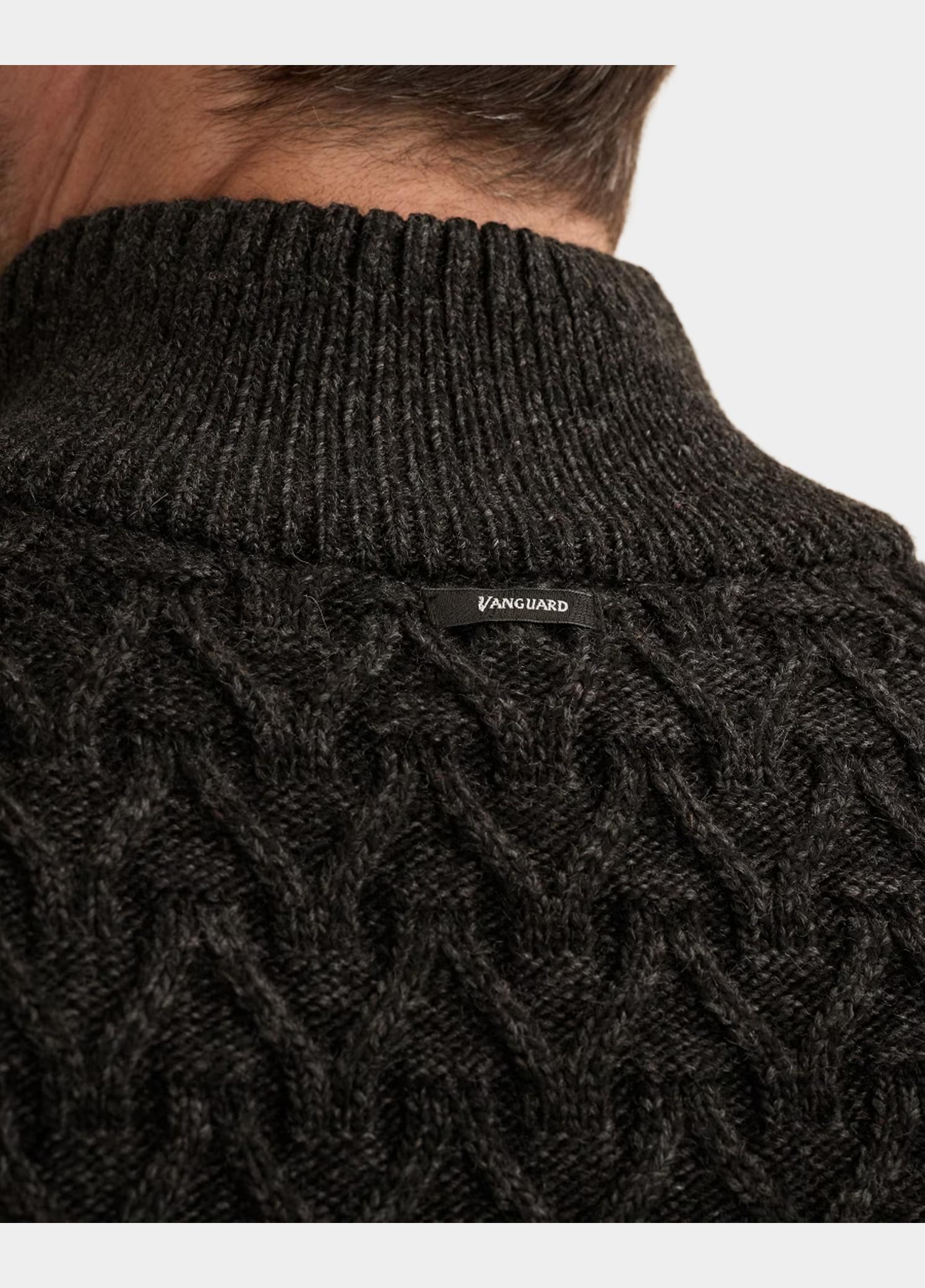 Vanguard Half Zip Zwart Half zip collar wool blend VKW2609336/9141