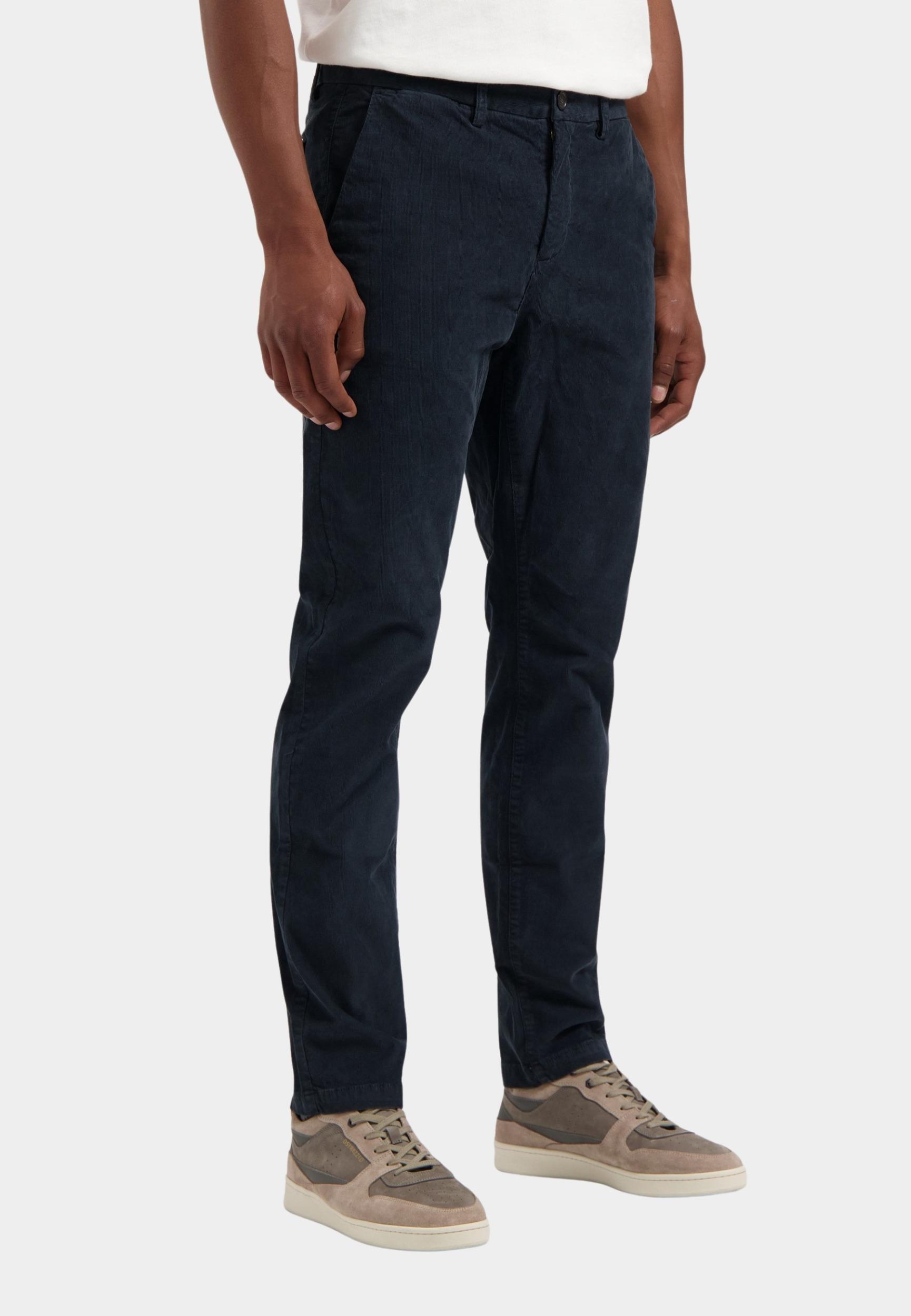 Dstrezzed Katoenen Broek Blauw Lancaster Ribcord Chino 501852/649