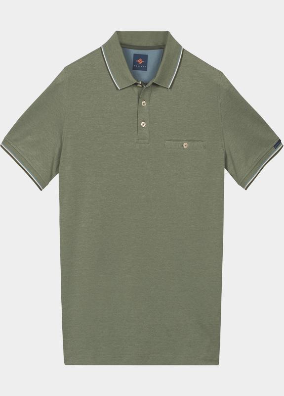 Baileys Polo heren Groen Poloshirt 2-tone Oxford Pique 615205/73