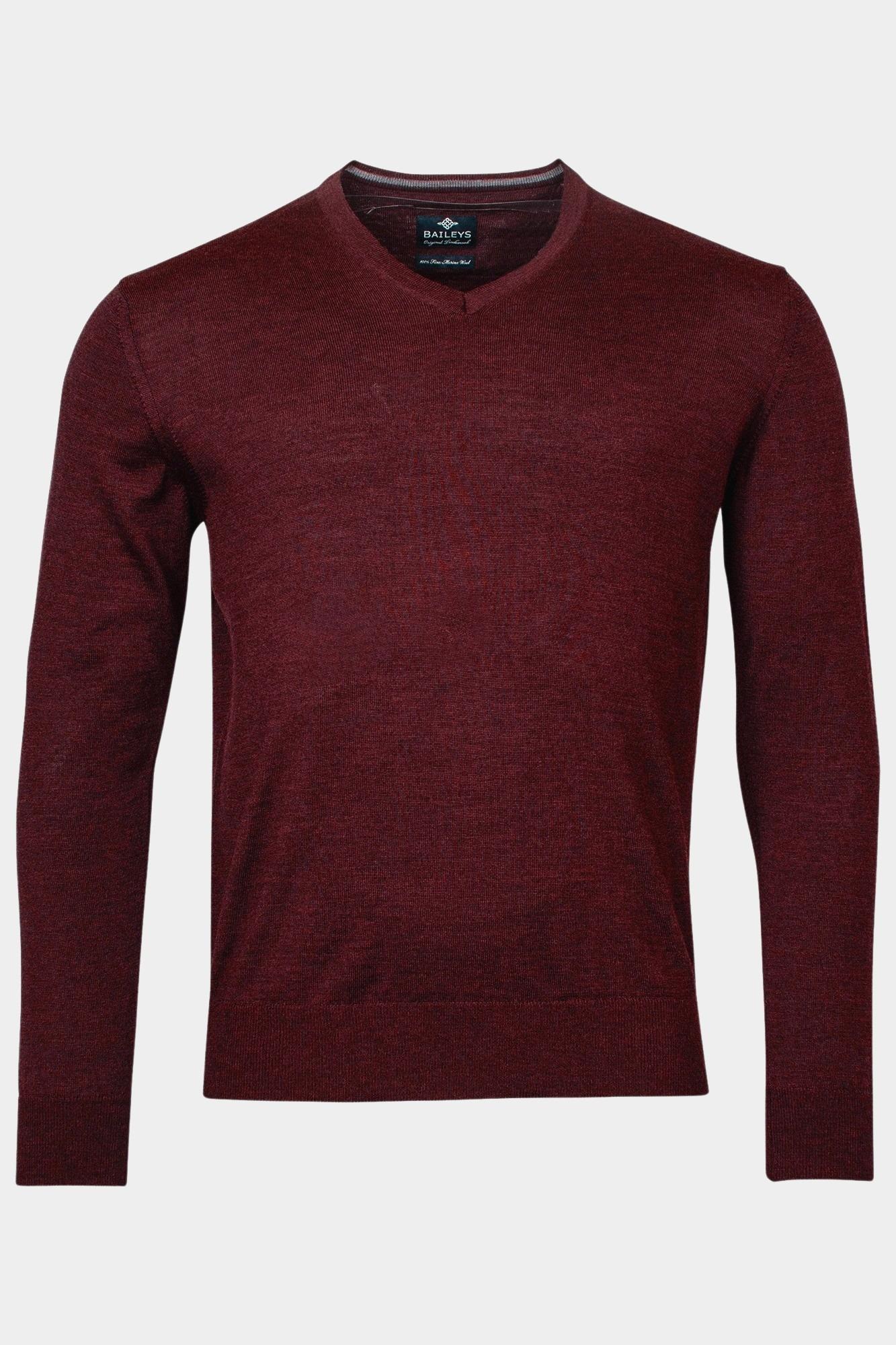 Baileys Pullover Rood V-Neck Pullover  12gg single 320065/39