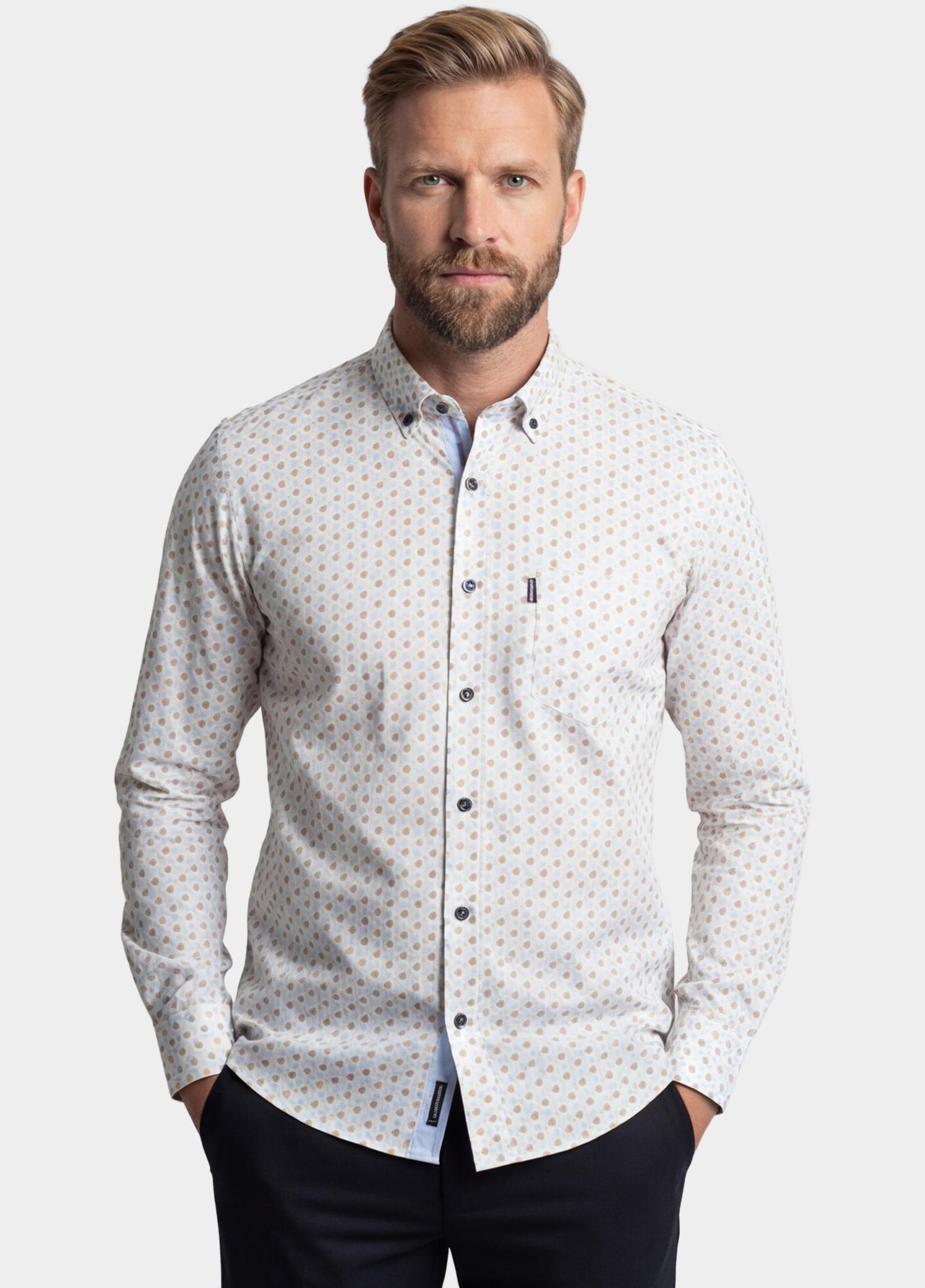 Giordano Overhemd heren Blauw Ivy Long Sleeve Button Down S 617028/60