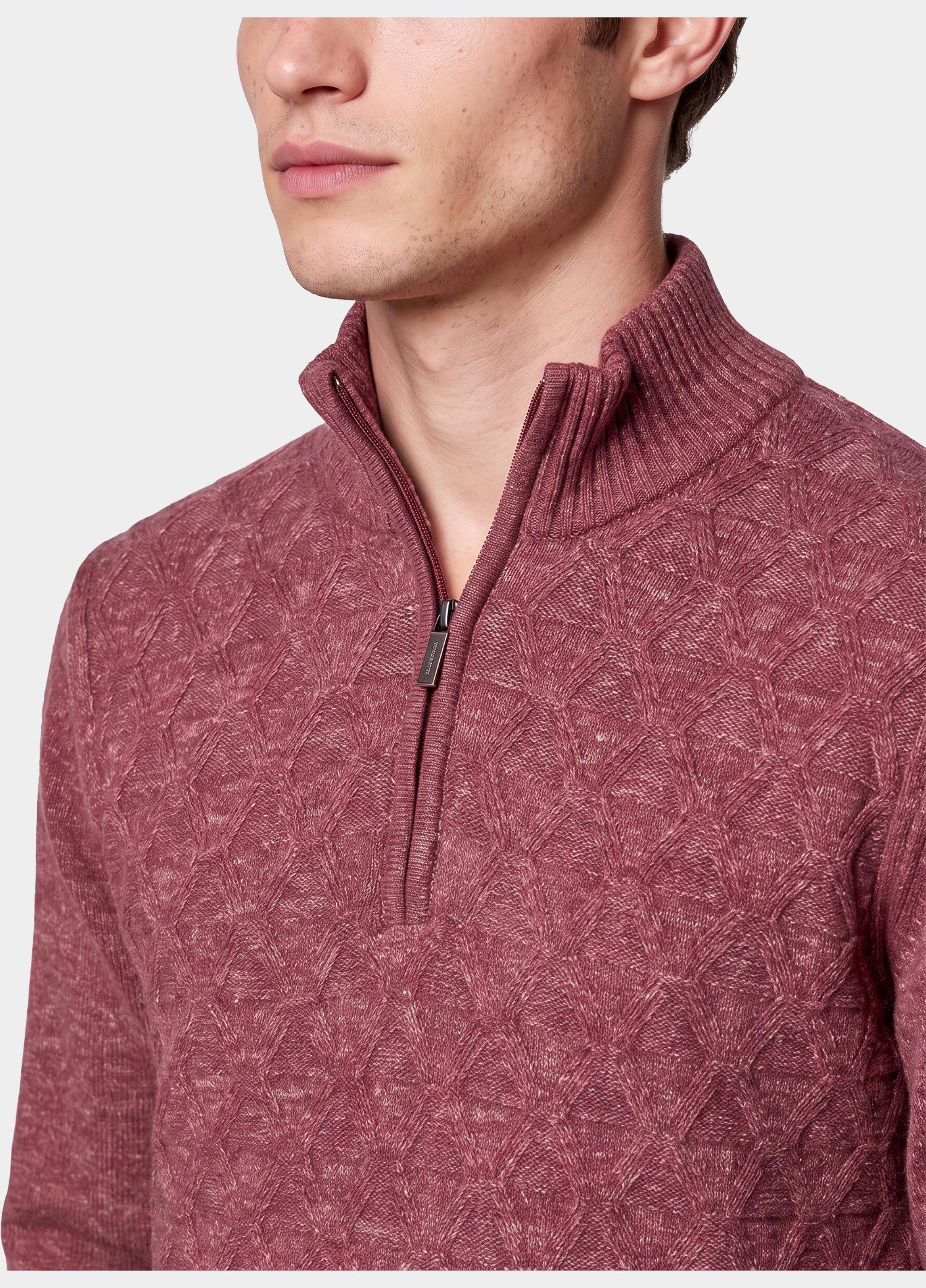 Bos Half Zip Rood  1189/40431 Bordo