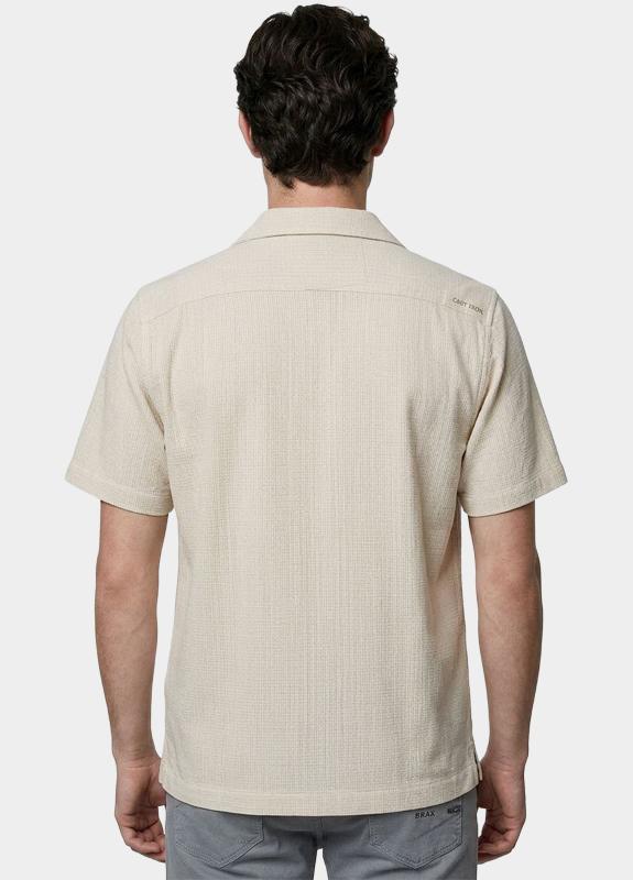 Cast Iron Casual hemd korte mouw Blauw Short Sleeve Shirt Yarn dye s CSIS2605280/7041
