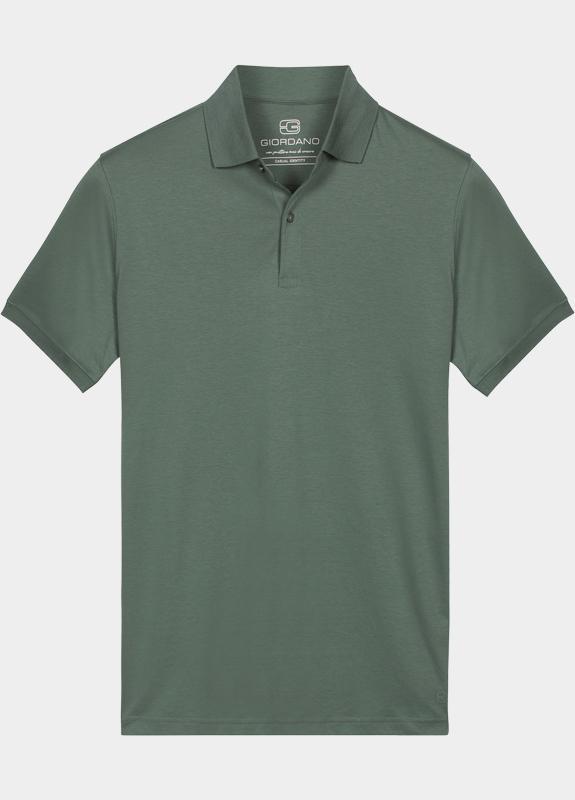 Giordano Polo heren Groen Lino Short Sleeve Polo Liquid 616578/70