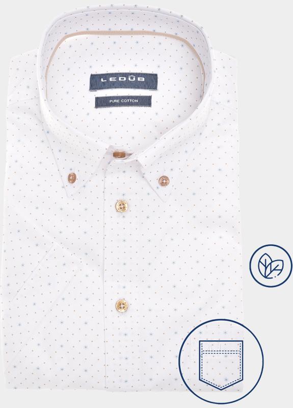 Ledub Business hemd korte mouw Wit  0701923/911-620-000
