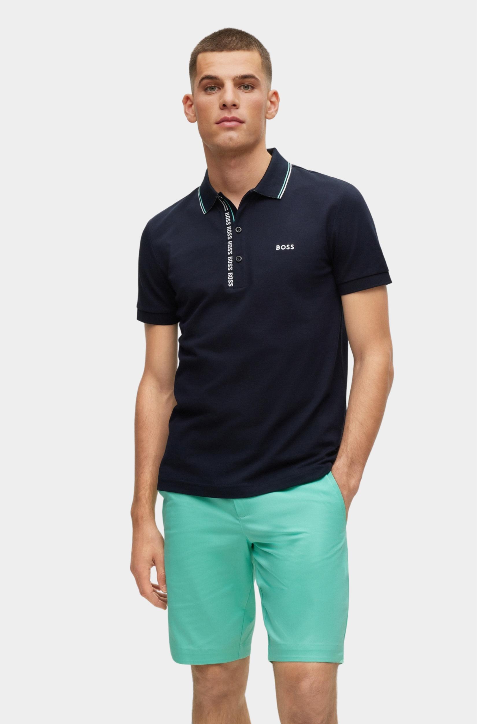 BOSS Green Polo korte mouw Blauw Paule 4 10241781 01 50469391/408