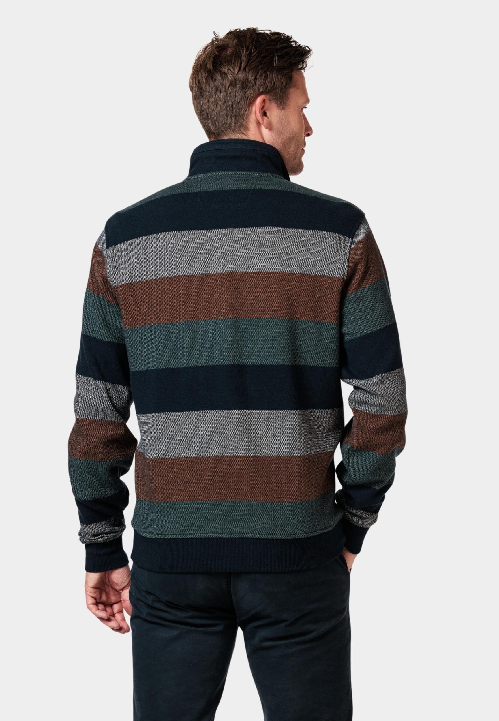 Baileys Half Zip Groen Sweatshirt 1/2 zip Jacquard p 323199/78
