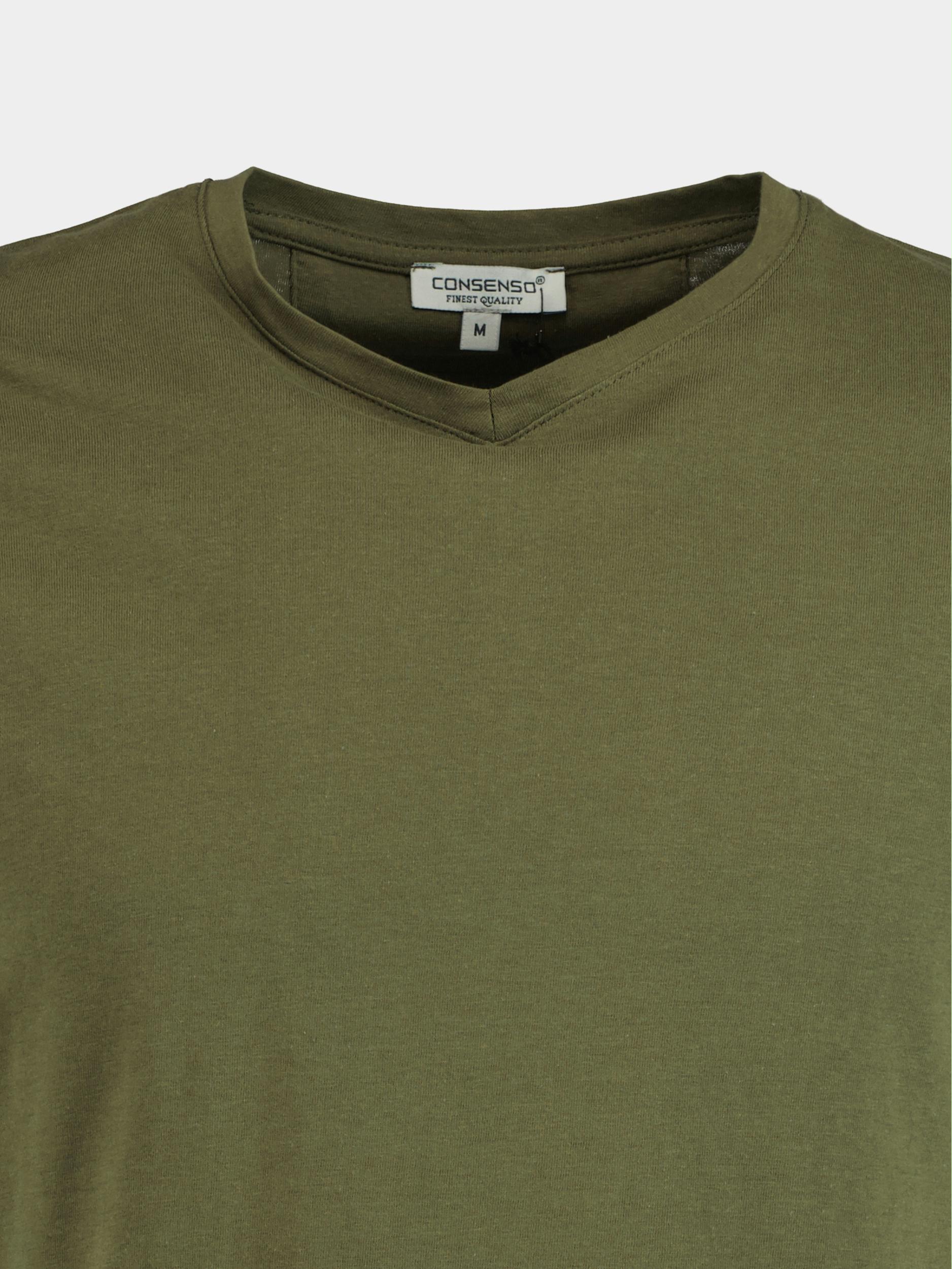 Consenso T-shirt korte mouw Groen Vhals T-shirt 5901422/Forest
