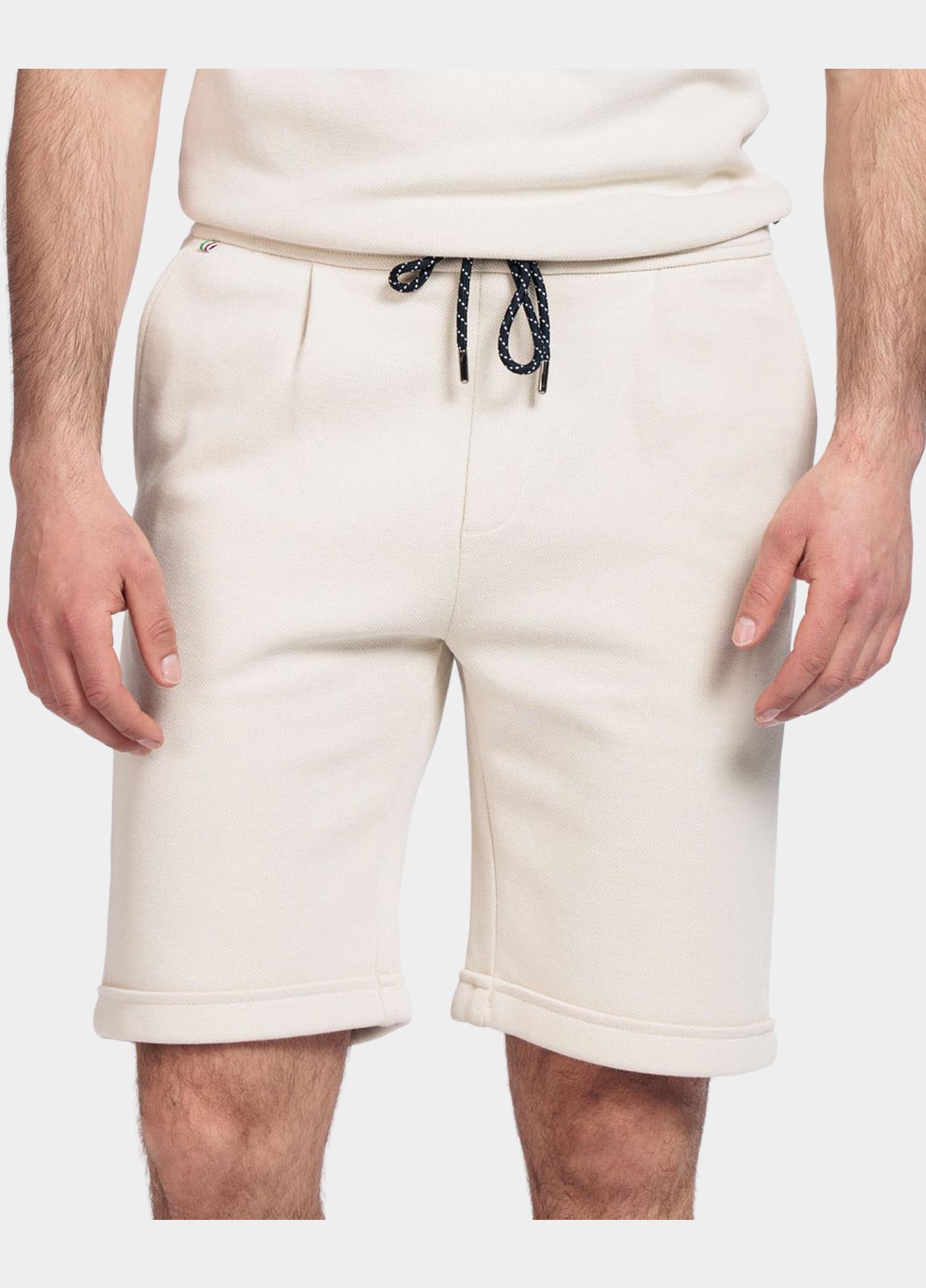 Giordano Korte Broek heren Wit Salina elastic short Double f 511121/81