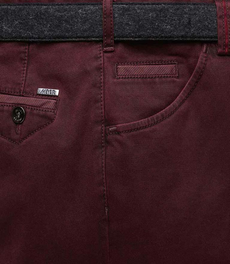 Meyer Katoenen Broek Rood Broek DUBLIN Katoen Bordeaux 1272557200/57