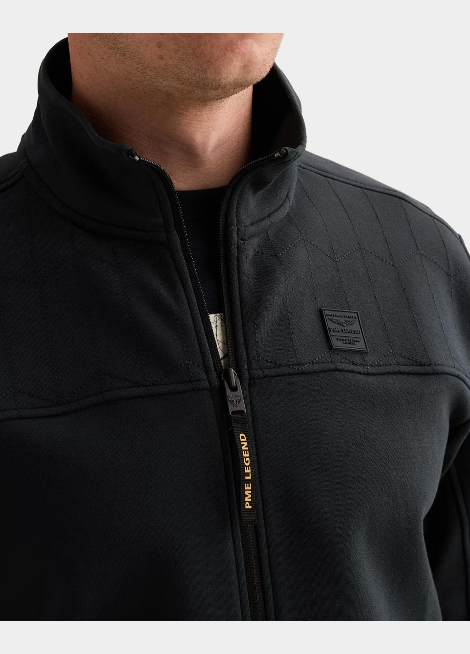 PME Legend sweatvest heren Blauw Zip jacket interlock sweat PSW2608437/5281