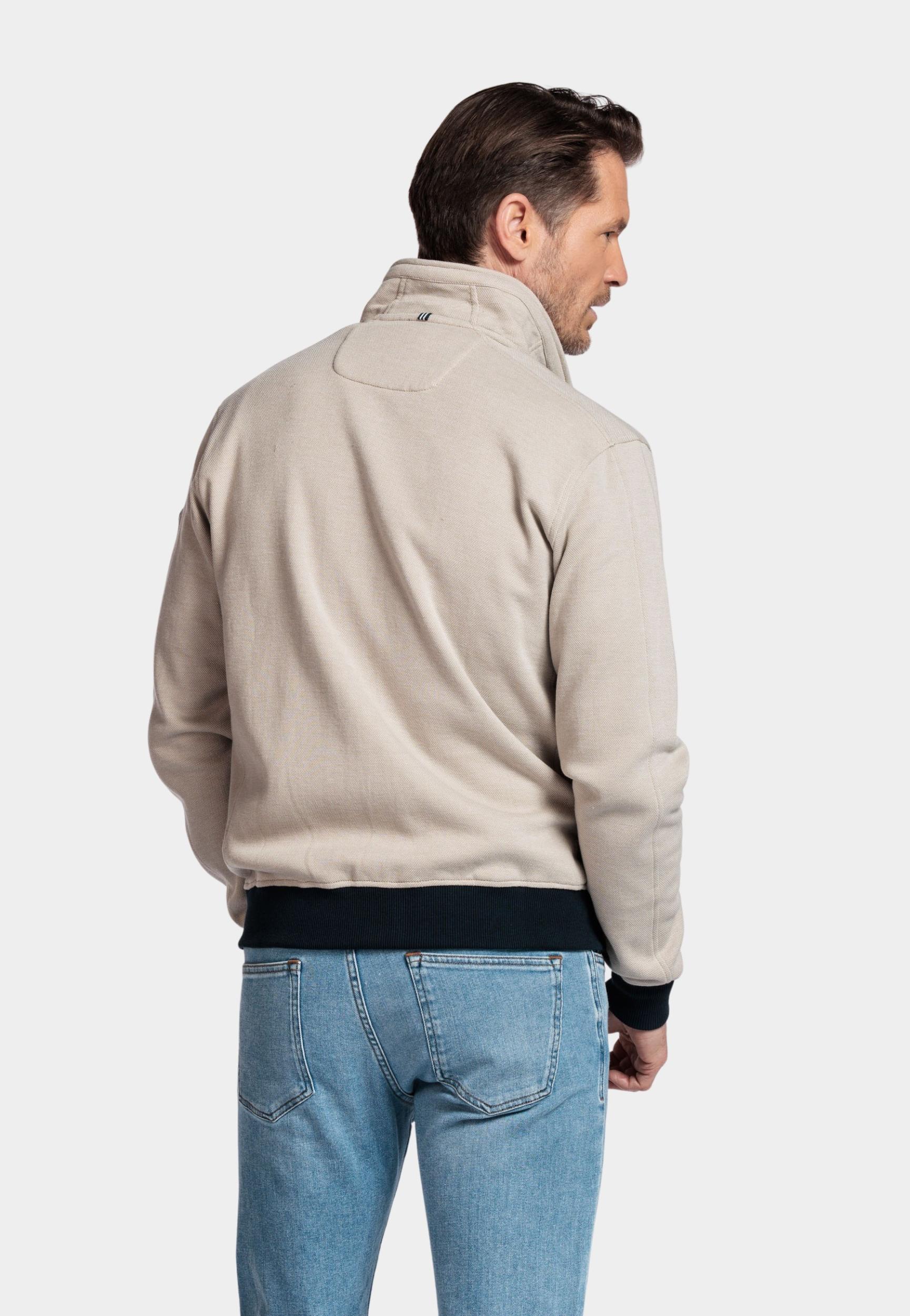 Baileys Vest Beige Sweat Cardigan Zip  2-tone ox 512258/82