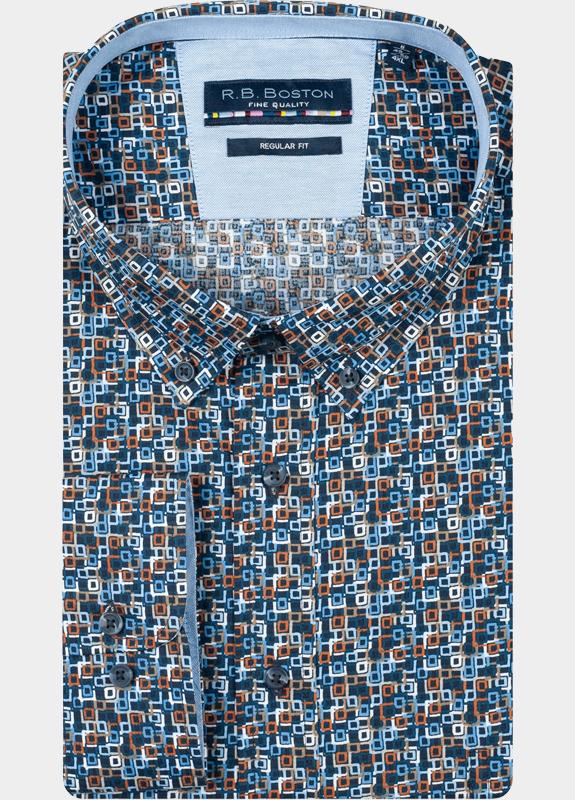 R.B. Boston Casual hemd lange mouw Blauw Franklin LS Button Down 527670/640