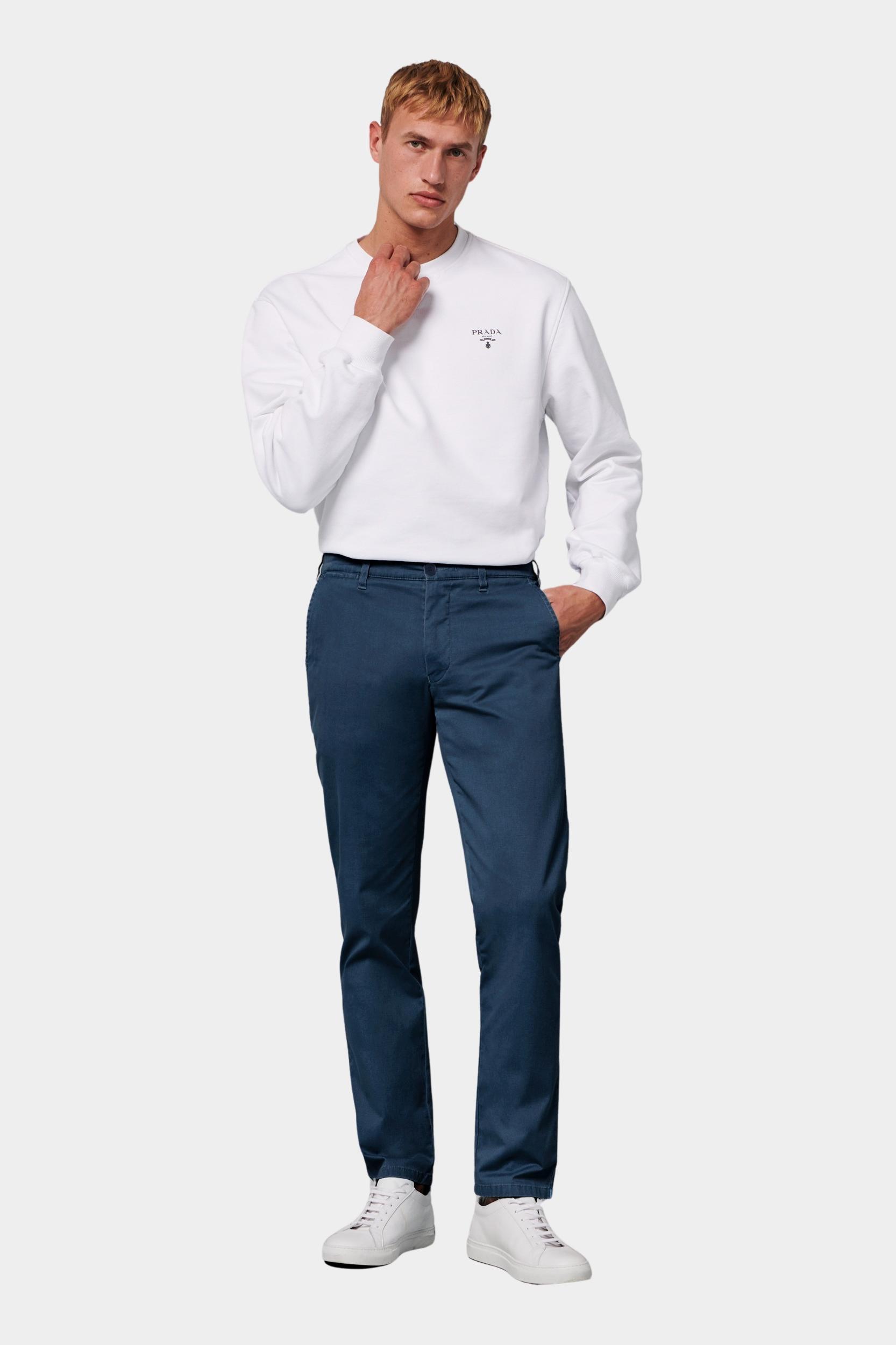 Meyer Katoenen Broek Blauw CHINO Art.9-6001 3649600100/15