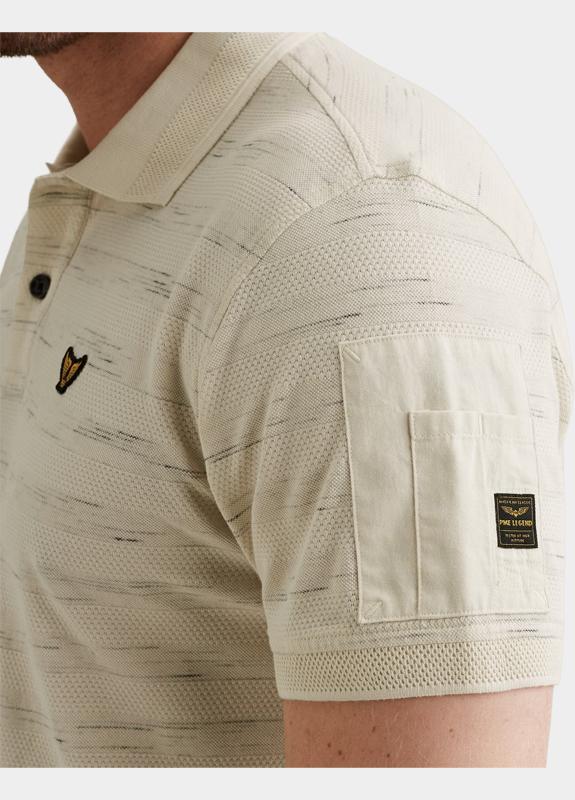 PME Legend Polo korte mouw Beige Short sleeve polo injected po PPSS2603885/7013
