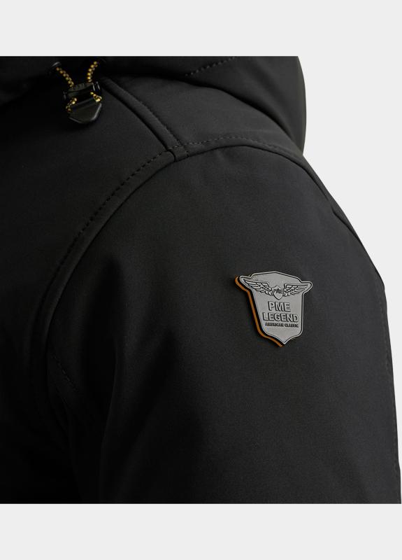 PME Legend Softshell Zwart Semi long jacket HAWKDOWN Sof PJA2409140/999