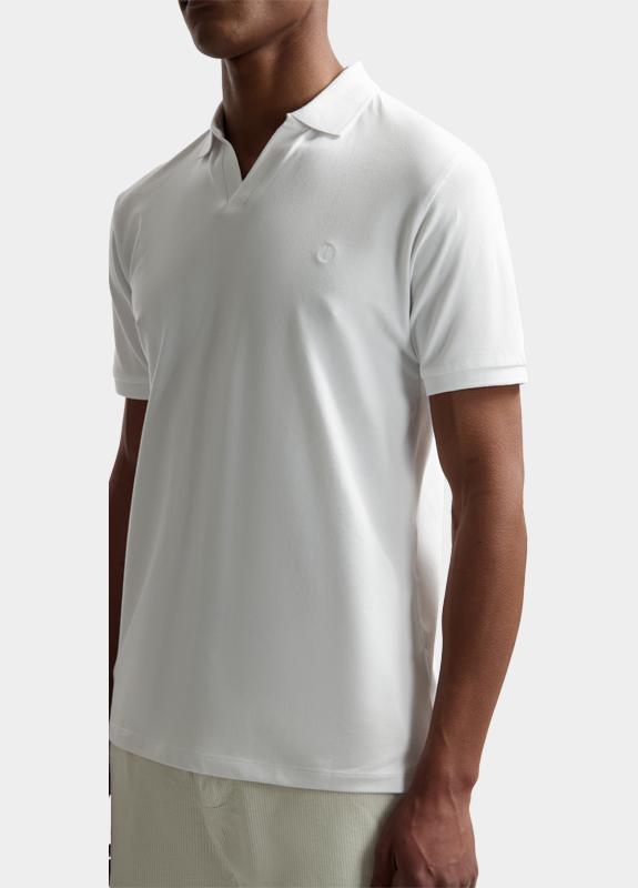 Dstrezzed Polo korte mouw Wit Bowie V-Neck Polo 240022/100