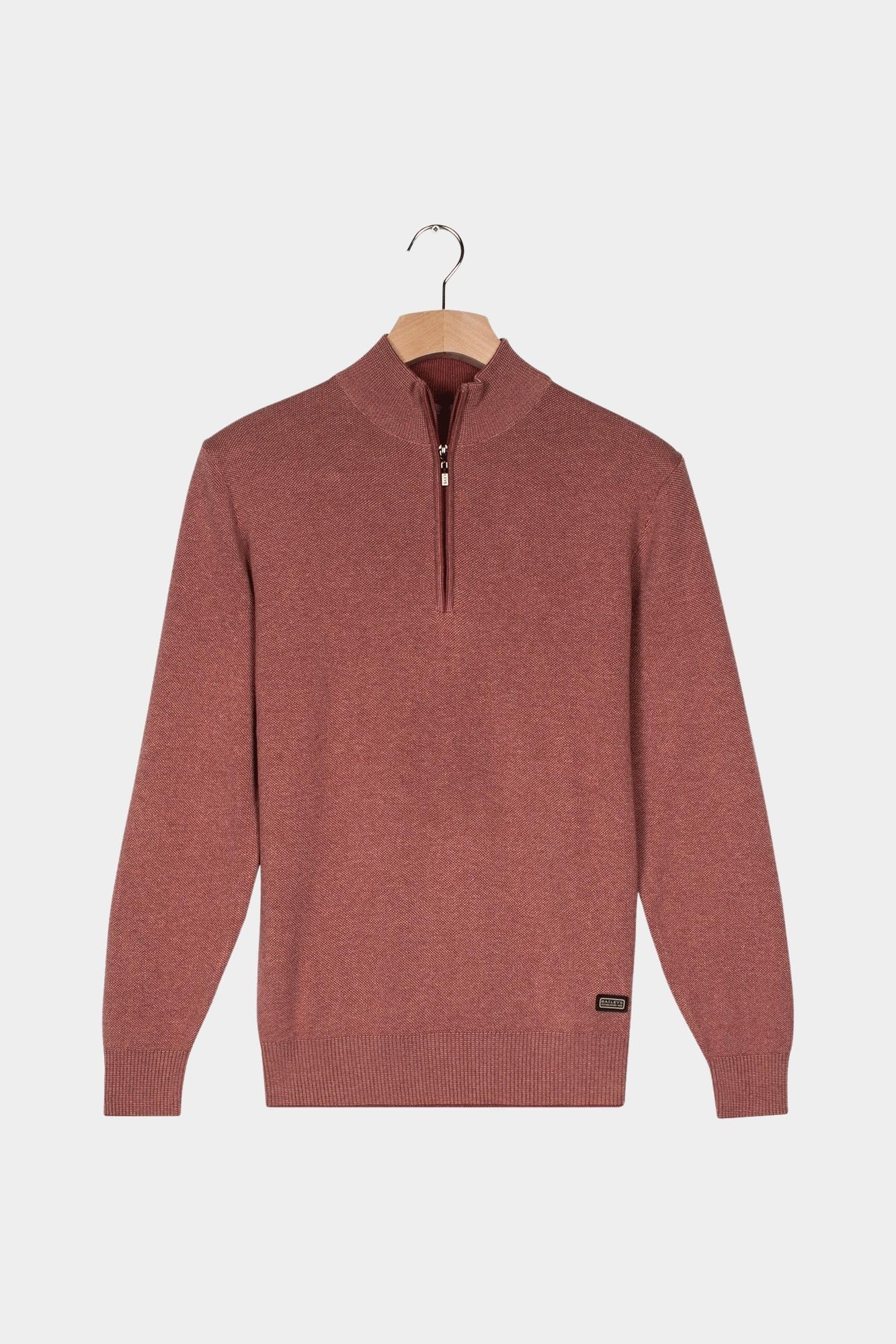 Baileys Half Zip Paars Pullover 1/2 zip  all-over 2- 528409/415