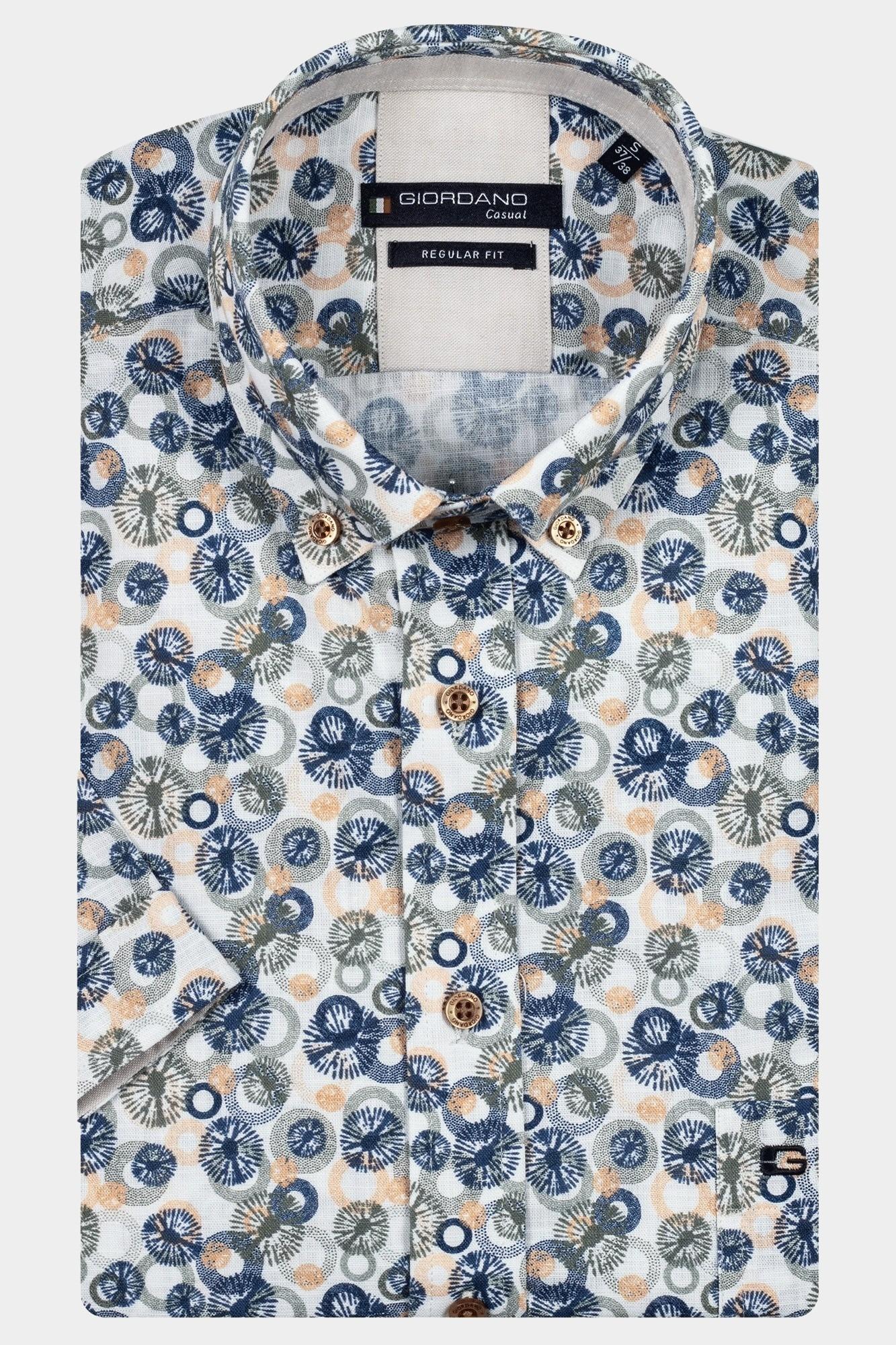Giordano Casual hemd korte mouw Groen League short sleeve button do 516039/70