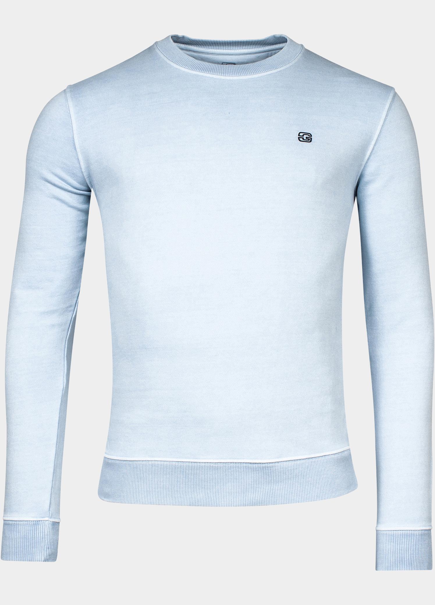 Giordano Pullover heren Blauw Garment Dye Crewneck Loop Bac 413810/61