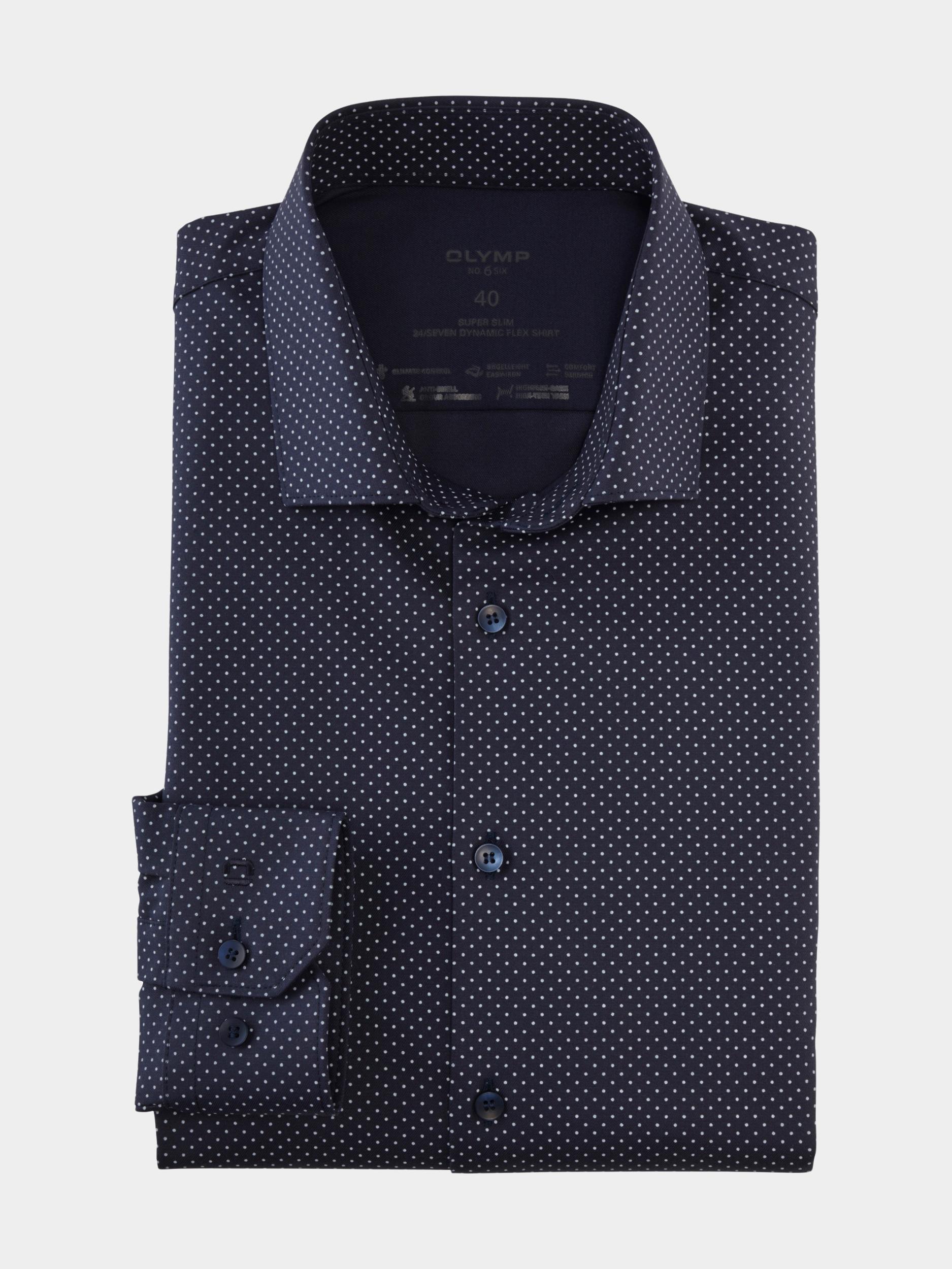Olymp Business hemd lange mouw Blauw No. Six 24/Seven 075364/18
