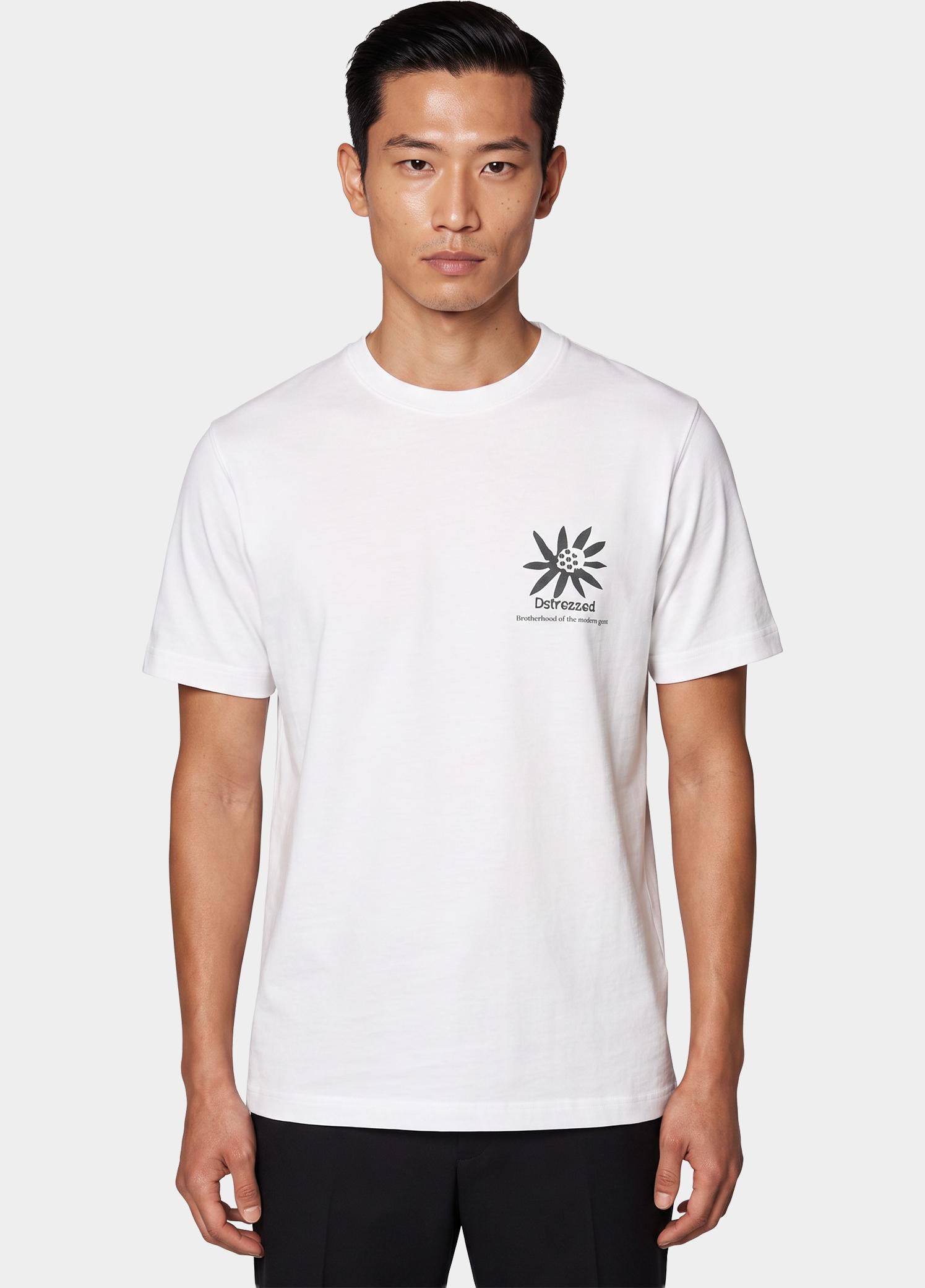 Dstrezzed T-shirt heren Wit Lasse Artwork Tee 203554/100