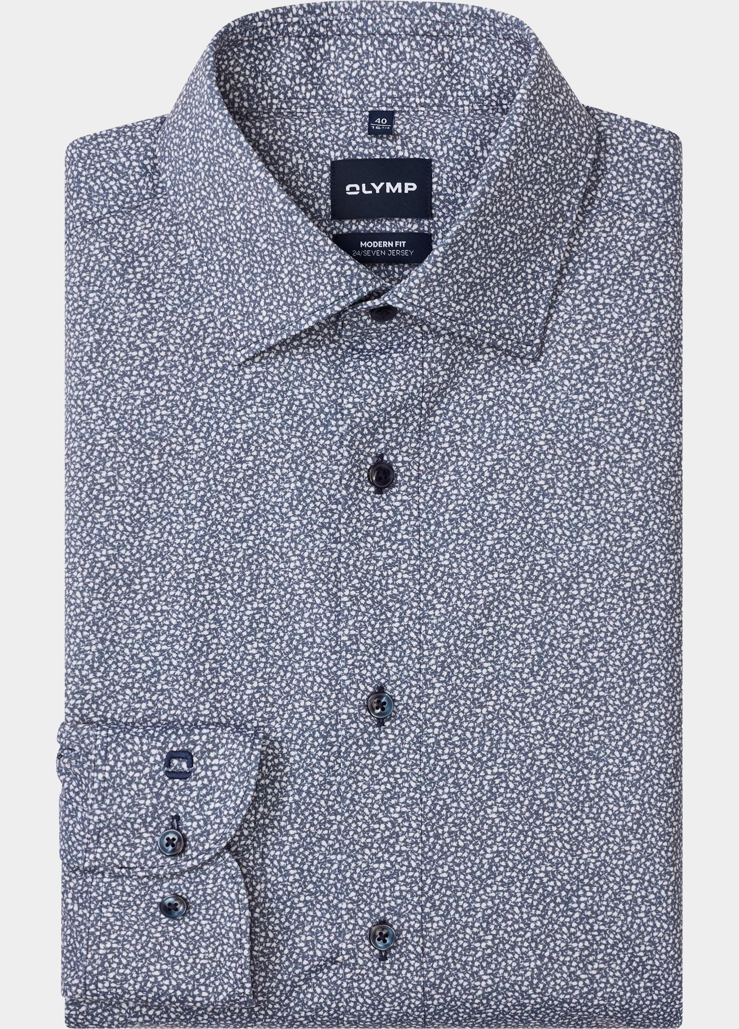 Olymp Zakelijk overhemd heren Blauw 24/7 Luxor mf D.2360 o.T. 125924/18