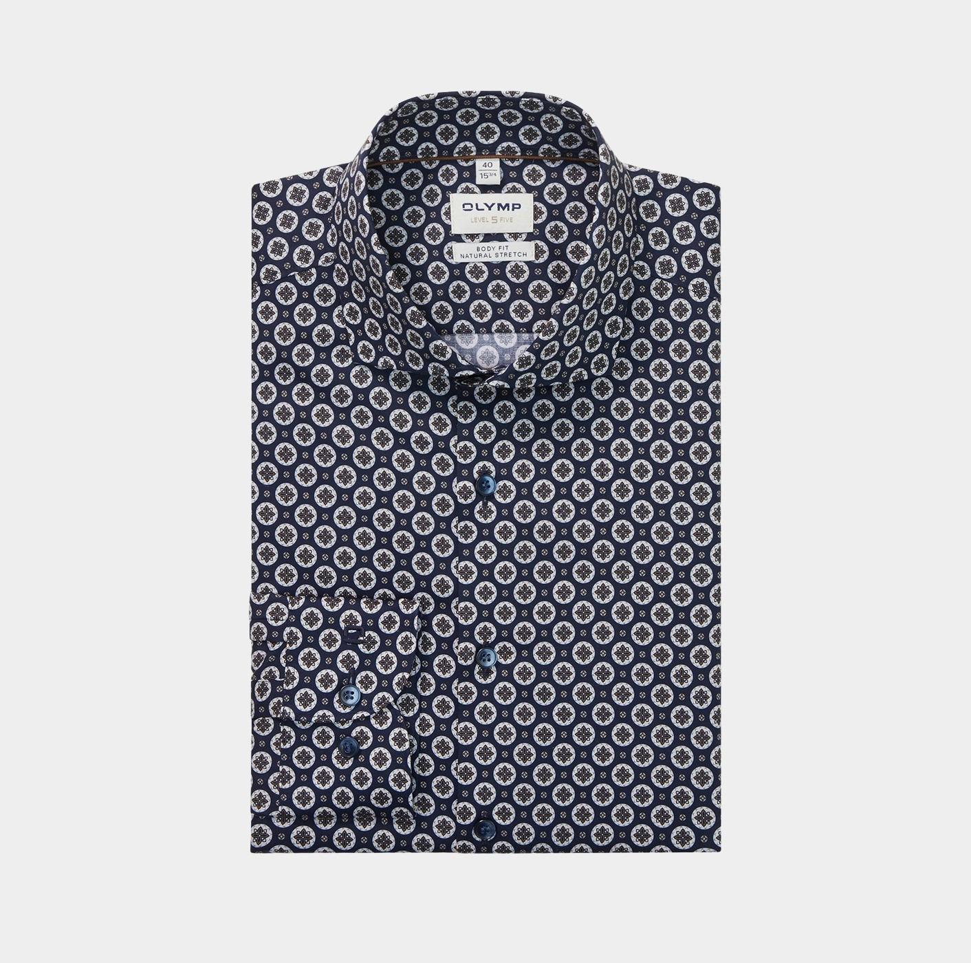 Olymp Business hemd lange mouw Blauw Level 5 205884/18