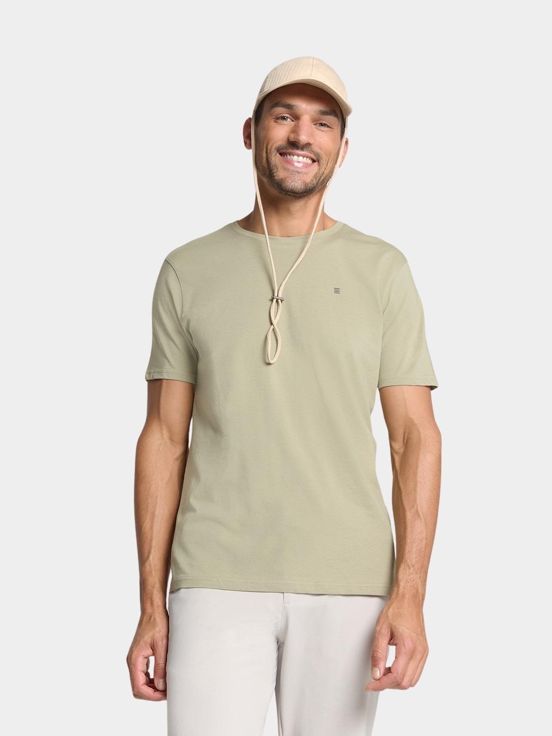 No Excess T-shirt korte mouw Groen T-Shirt Crewneck Solid Basic 29340701SN/197