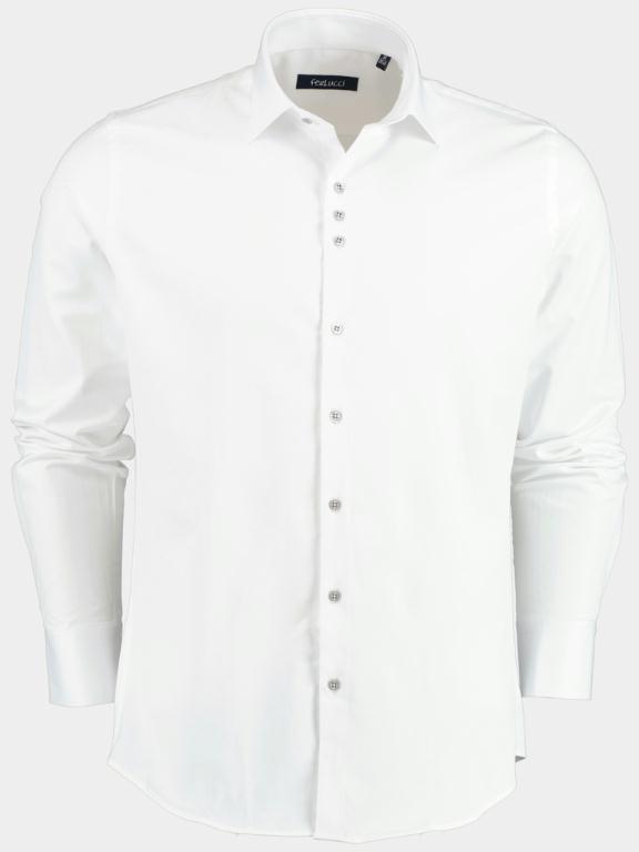 Ferlucci Casual hemd lange mouw Wit  Napoli/White