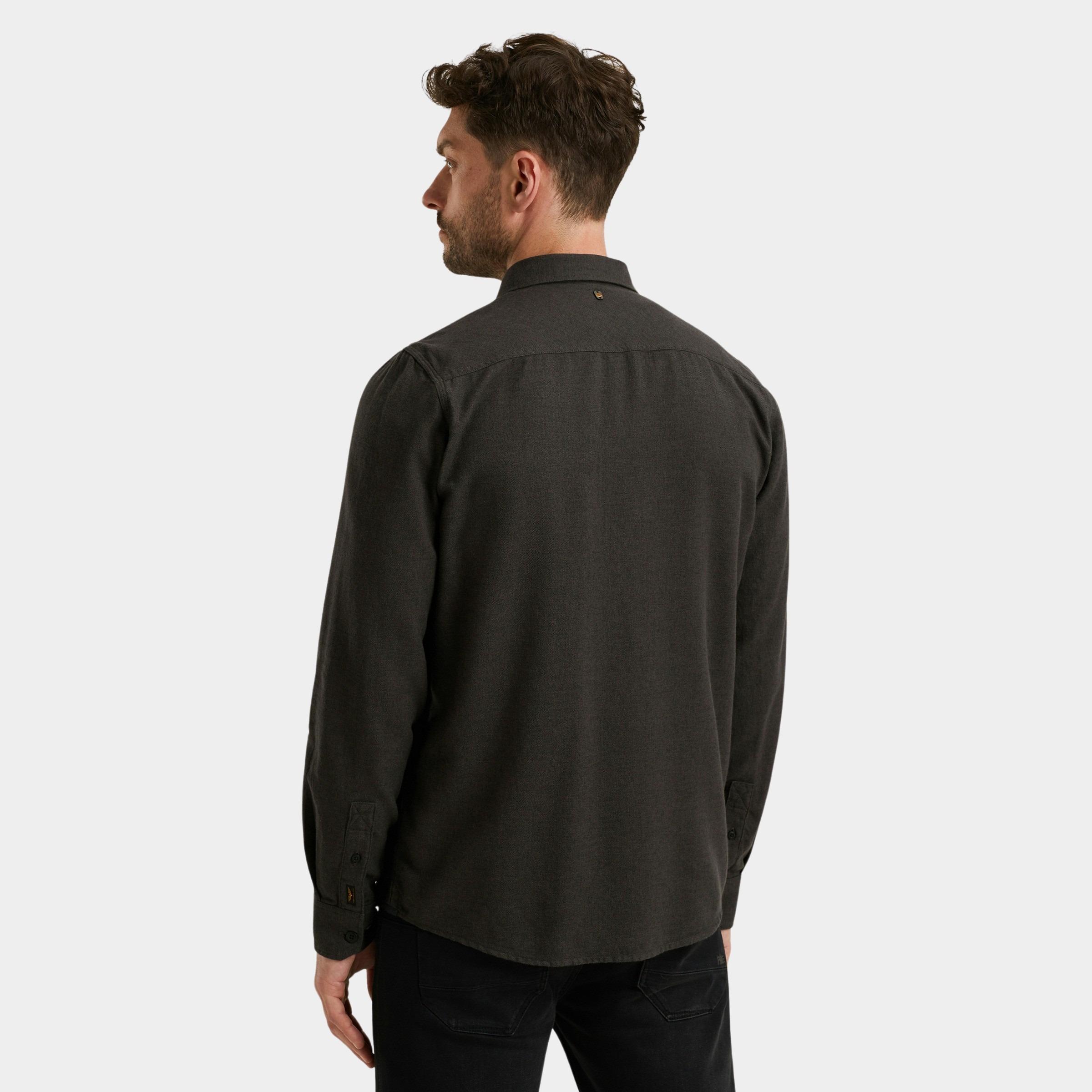 PME Legend Casual hemd lange mouw Zwart LONG SLEEVE SHIRT YarnDyed Gr PSI2510202/9067