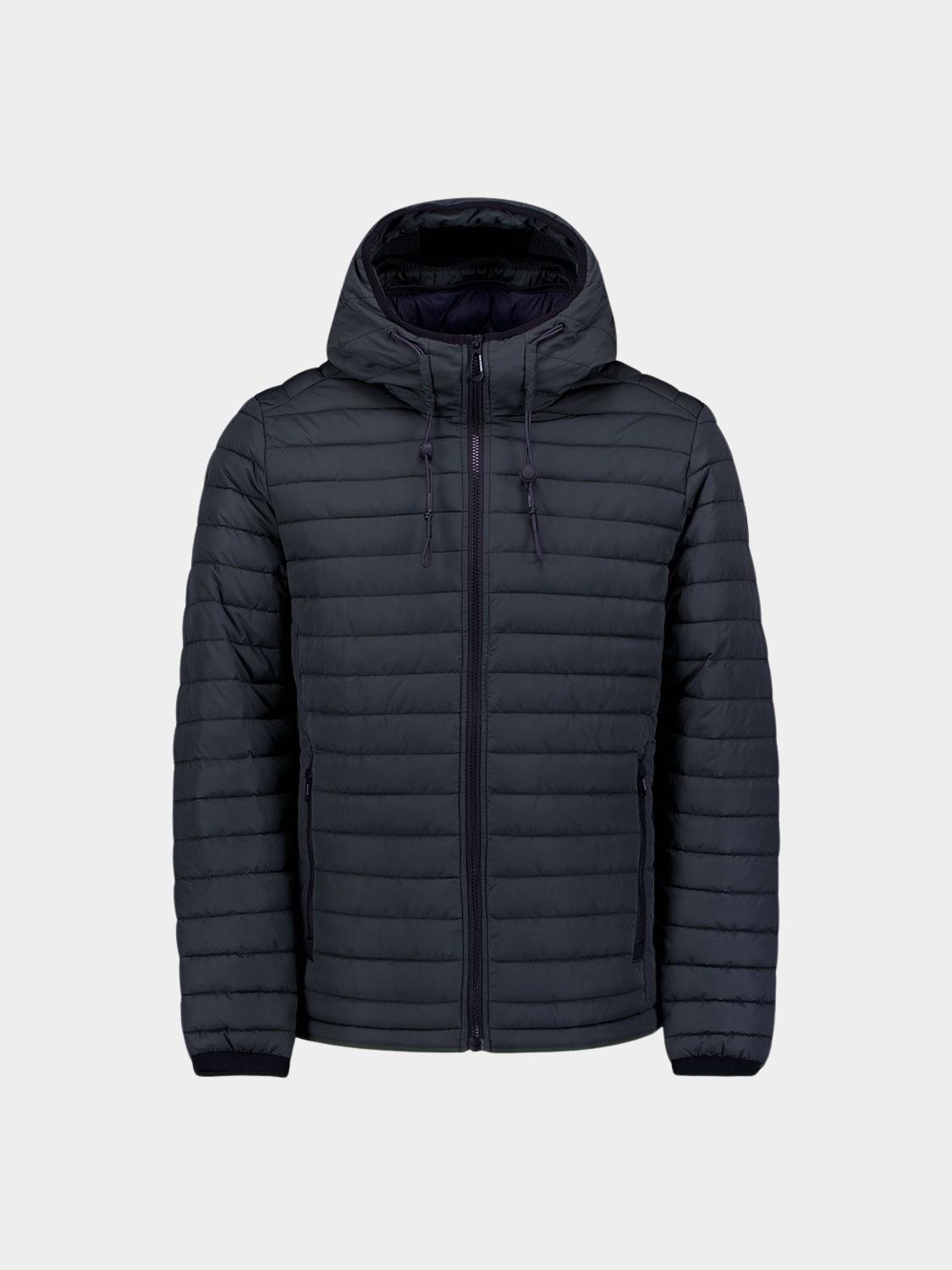No Excess Tussenjas Blauw Jacket Hooded Short Fit Padde 29630805SN/078