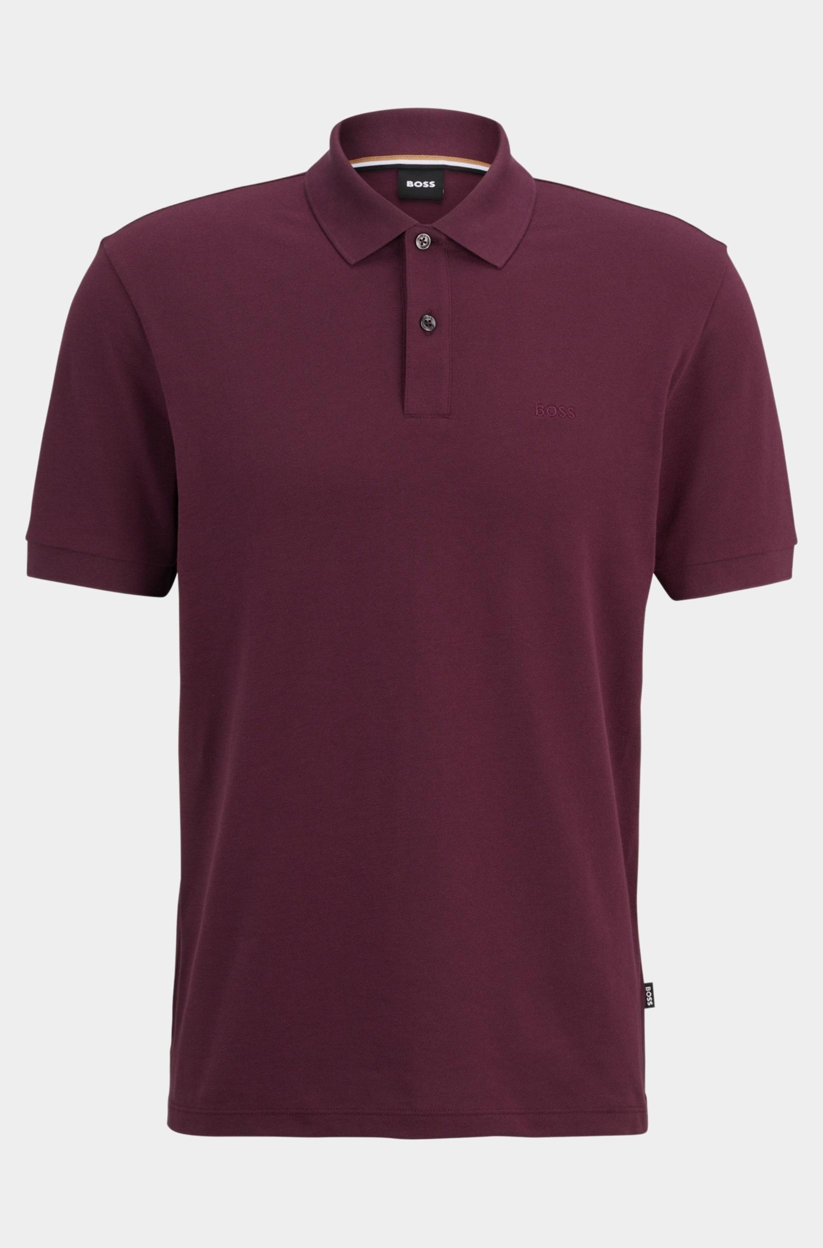 BOSS Black Polo lange mouw Paars Pallas 10241531 02 50468301/505
