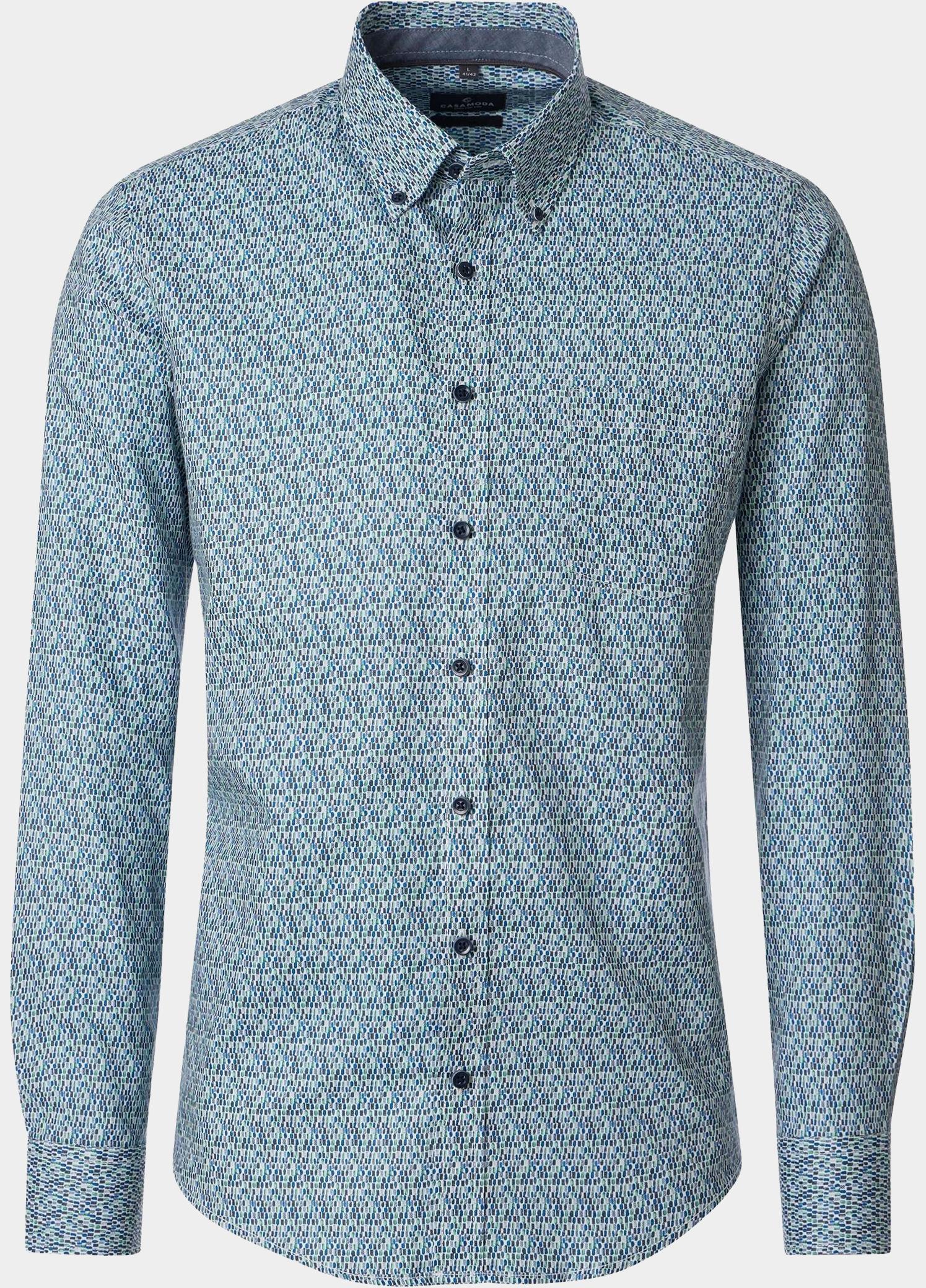 Casamoda Overhemd heren Blauw B.D. Casual Fit 126132490/100
