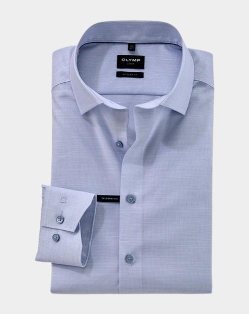 Olymp Business hemd lange mouw Blauw Luxor 124454/13