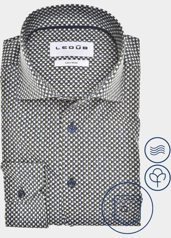 Ledub Business hemd lange mouw Blauw  0143106/195-190-000