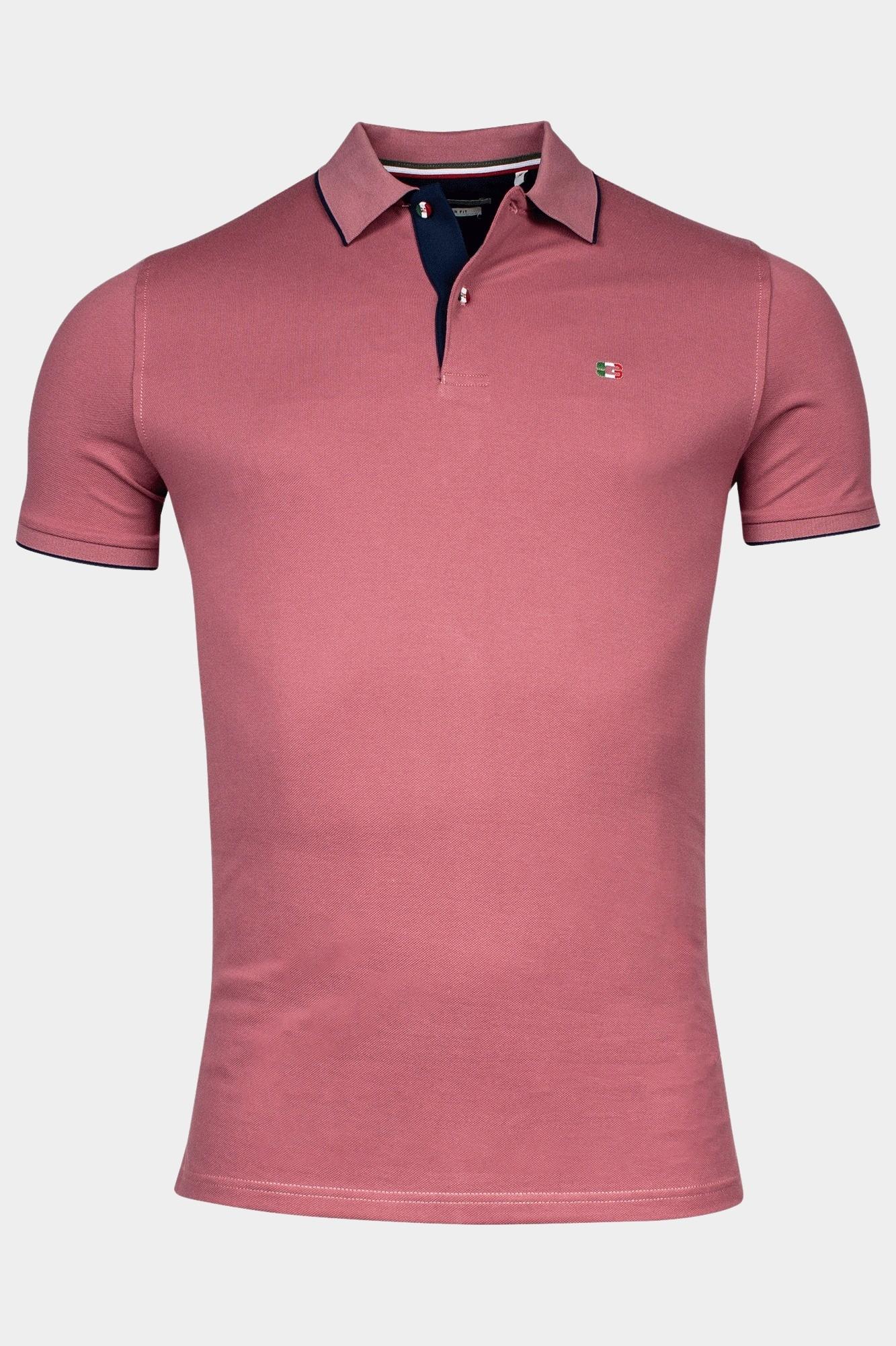 Giordano Polo korte mouw Roze Nico short sleeve signature p 516587/50