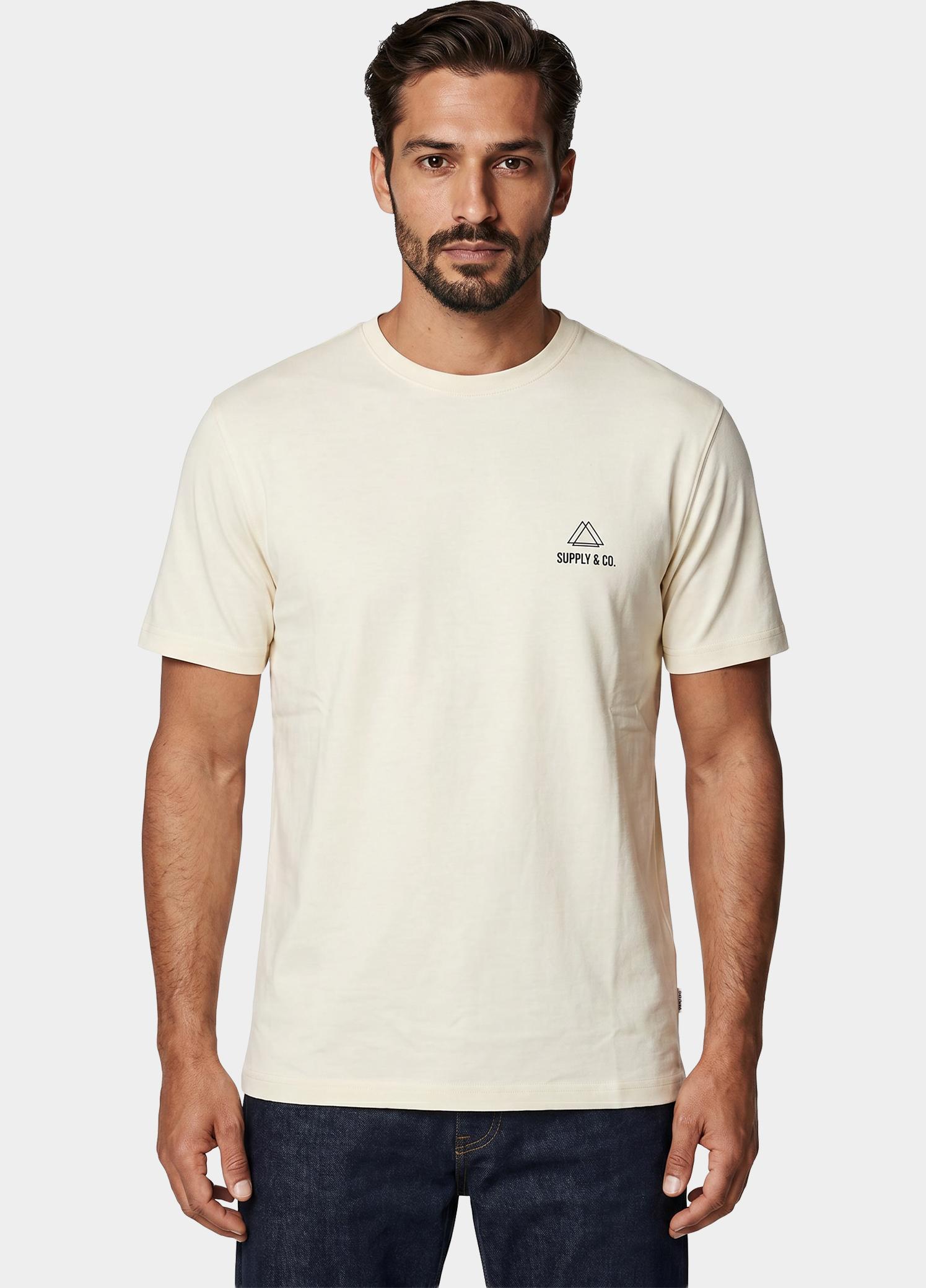 Supply & Co. T-shirt heren Beige Basic T-shirt SCO25108BA01/150 off-white