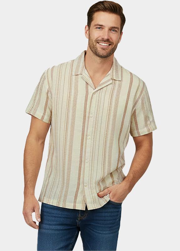 Cars Jeans Casual hemd korte mouw Beige Den 68471/83