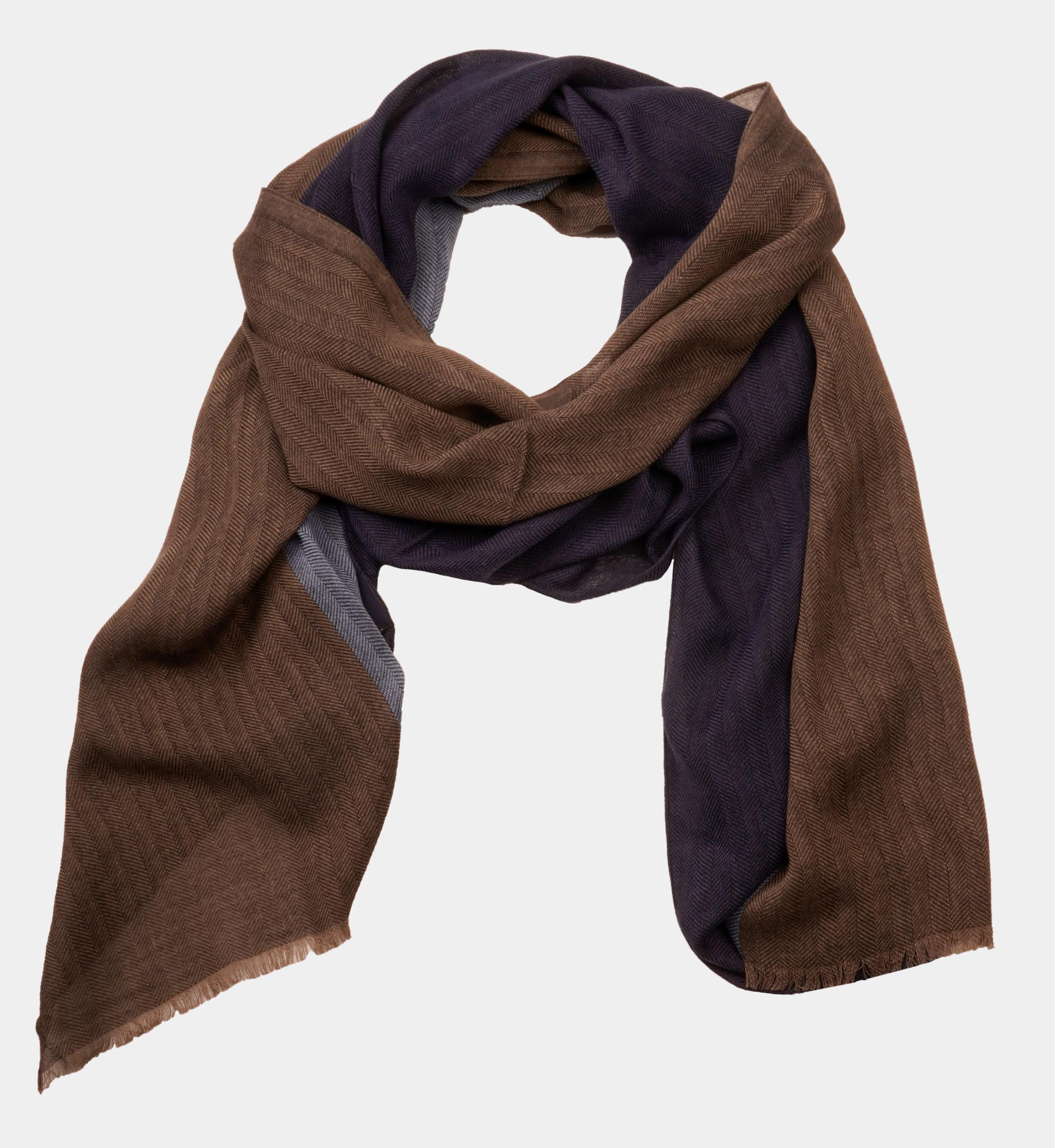 Profuomo Shawl Blauw scarf woven olive PPQS30018C/