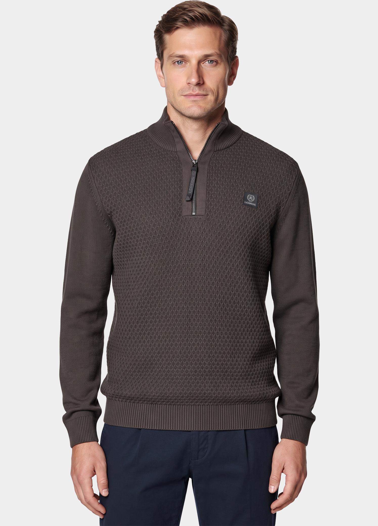 Lerros Polo lange mouwen heren Bruin  26O5467/787