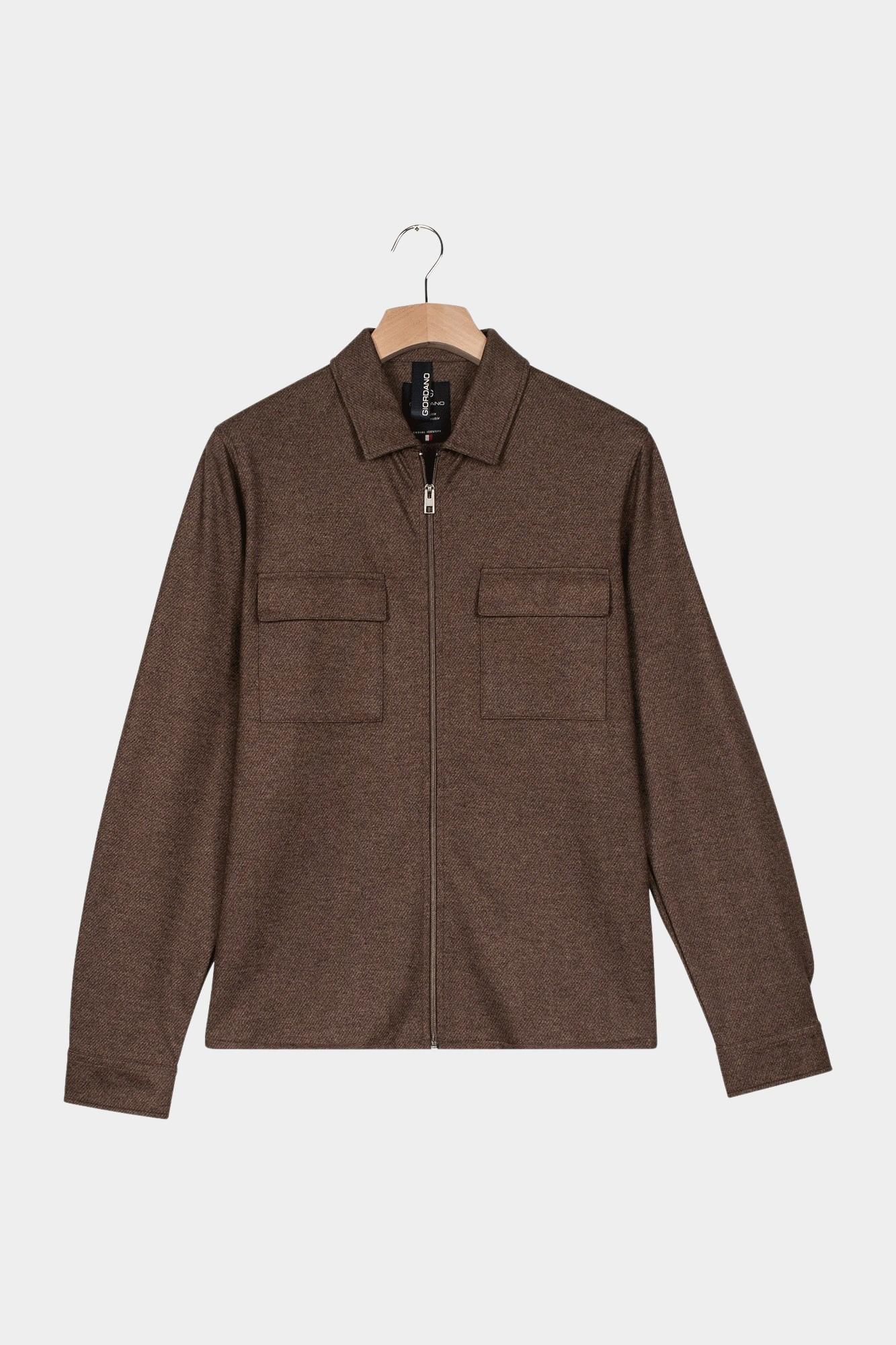 Giordano Overshirt Bruin Carissio Full Zip Overshirt K 527518/80