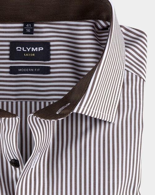 Olymp Business hemd lange mouw Bruin 122264-Hemden 122264/28