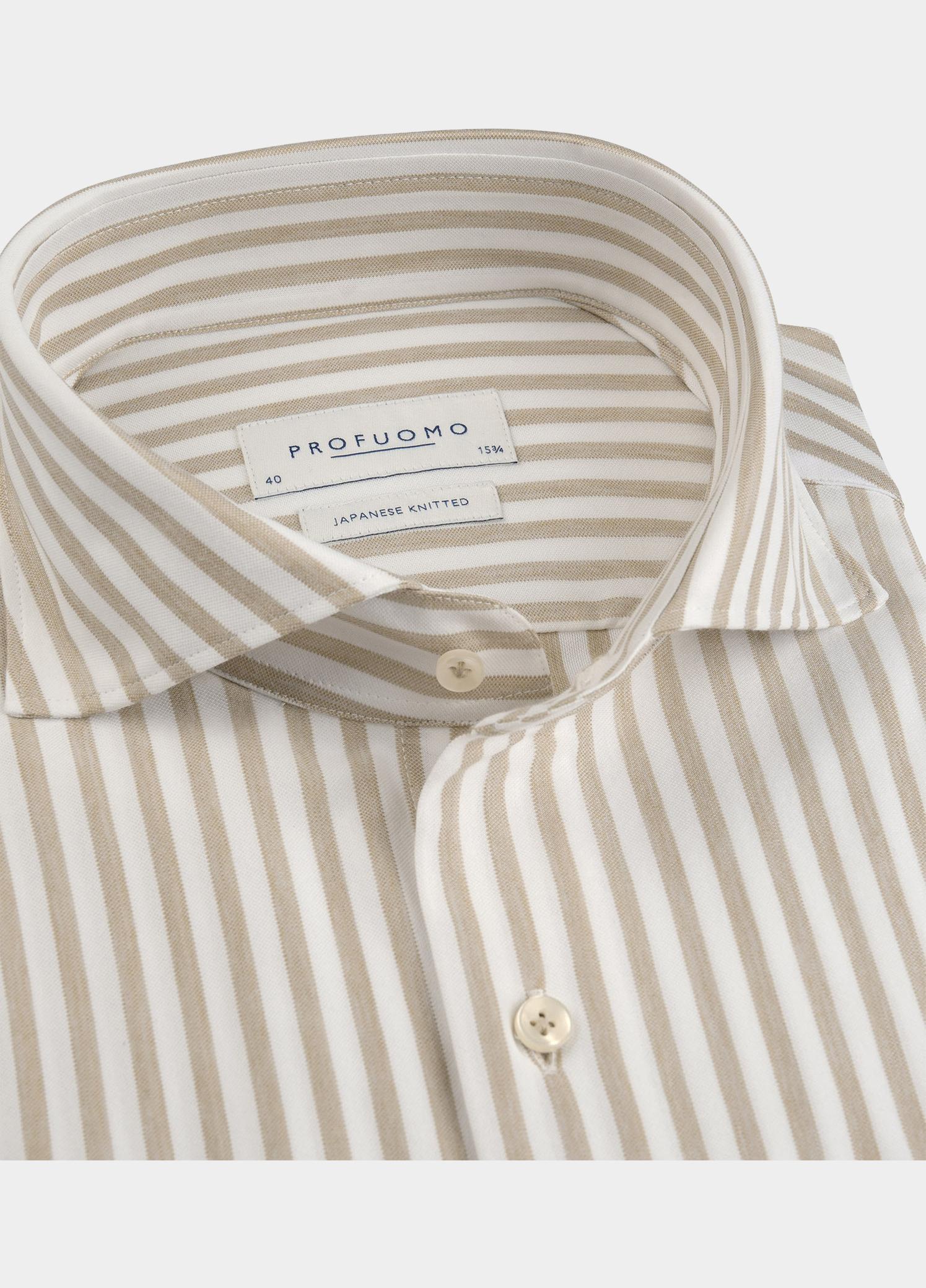 Profuomo Zakelijk overhemd heren Beige  PPXH30024/A