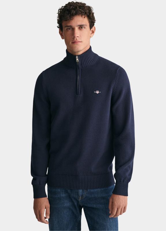 Gant Half Zip Blauw CASUAL COTTON HALF ZIP 8030170/433